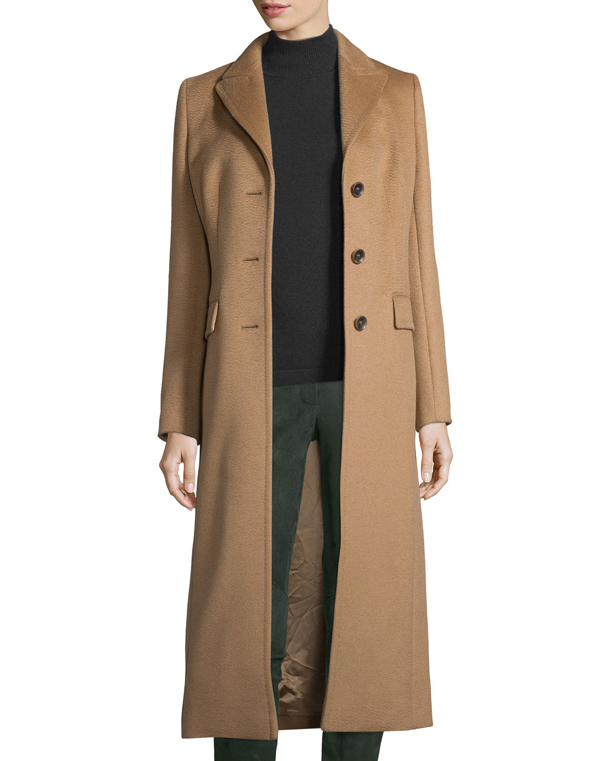 Lyst - Escada Long Camel-hair Coat