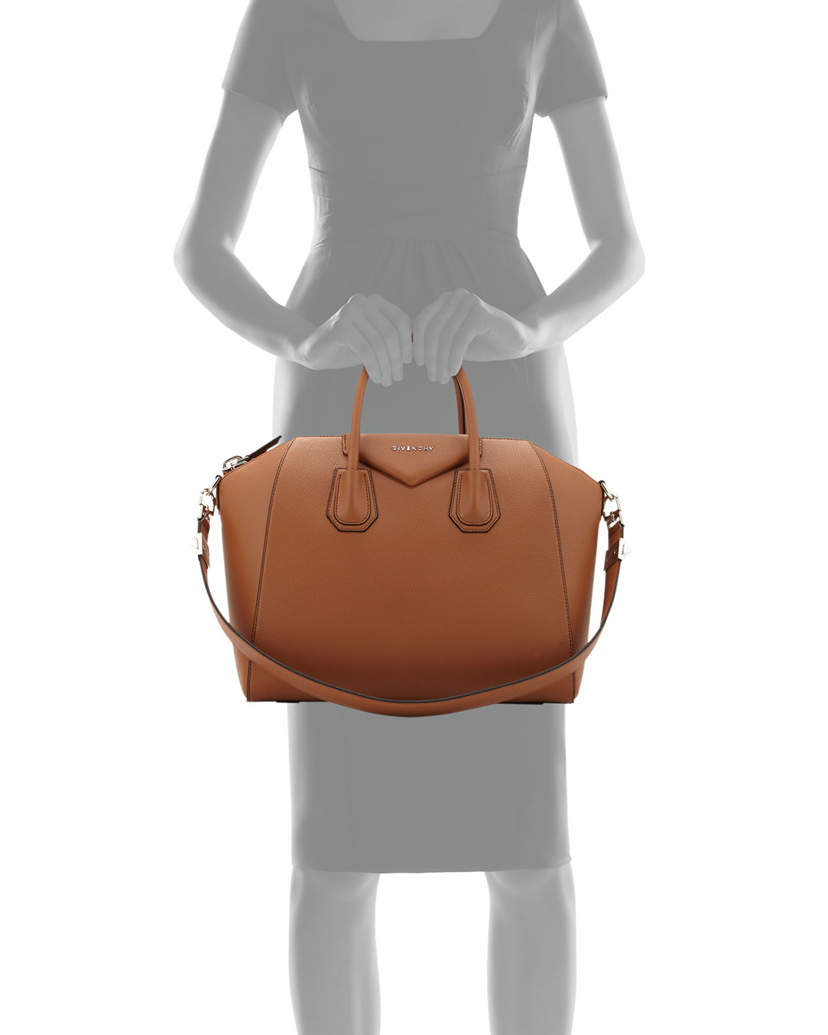 Givenchy Antigona Medium Leather Satchel Bag in Caramel (Brown) - Lyst