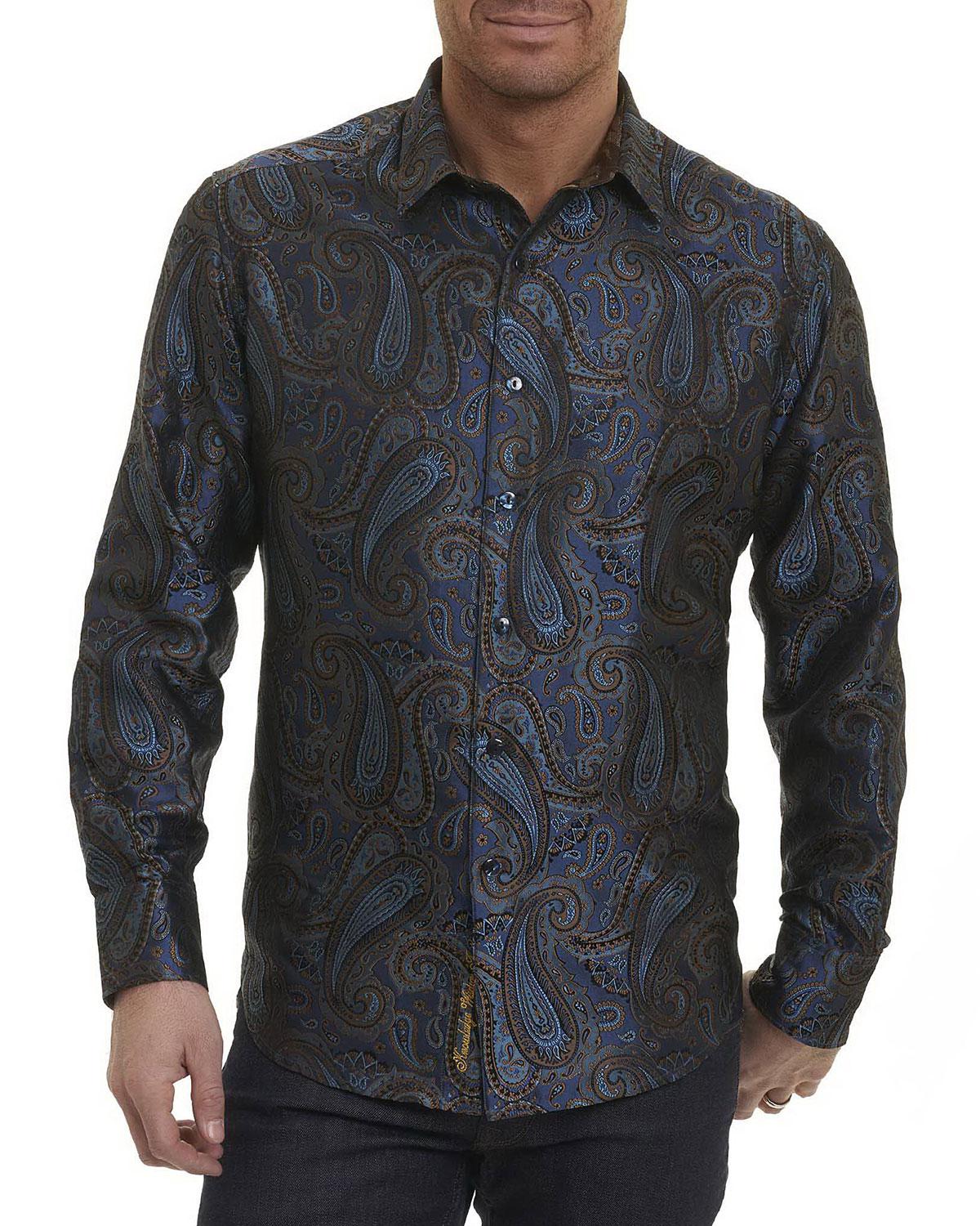 Lyst - Robert Graham Lake Placid Paisley Silk Shirt in Blue for Men