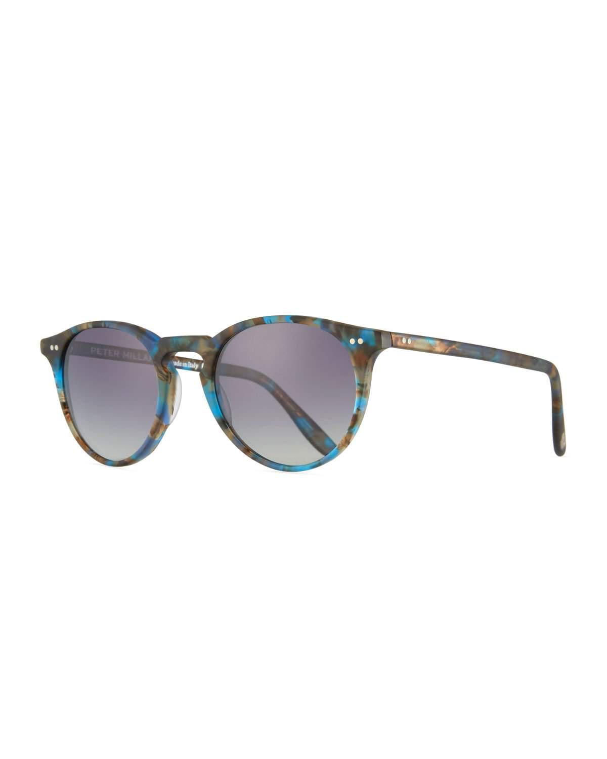 Lyst - Peter Millar The Excursionist Light Round Sunglasses - Polarized