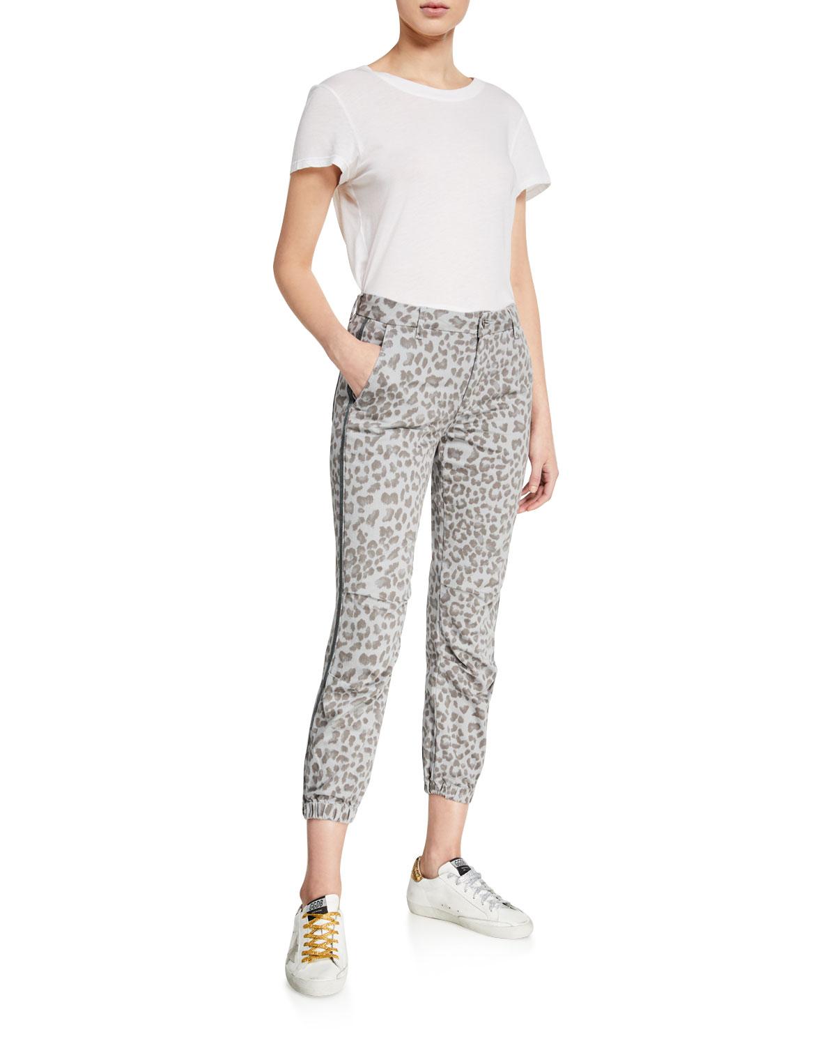 leopard print jogger pants