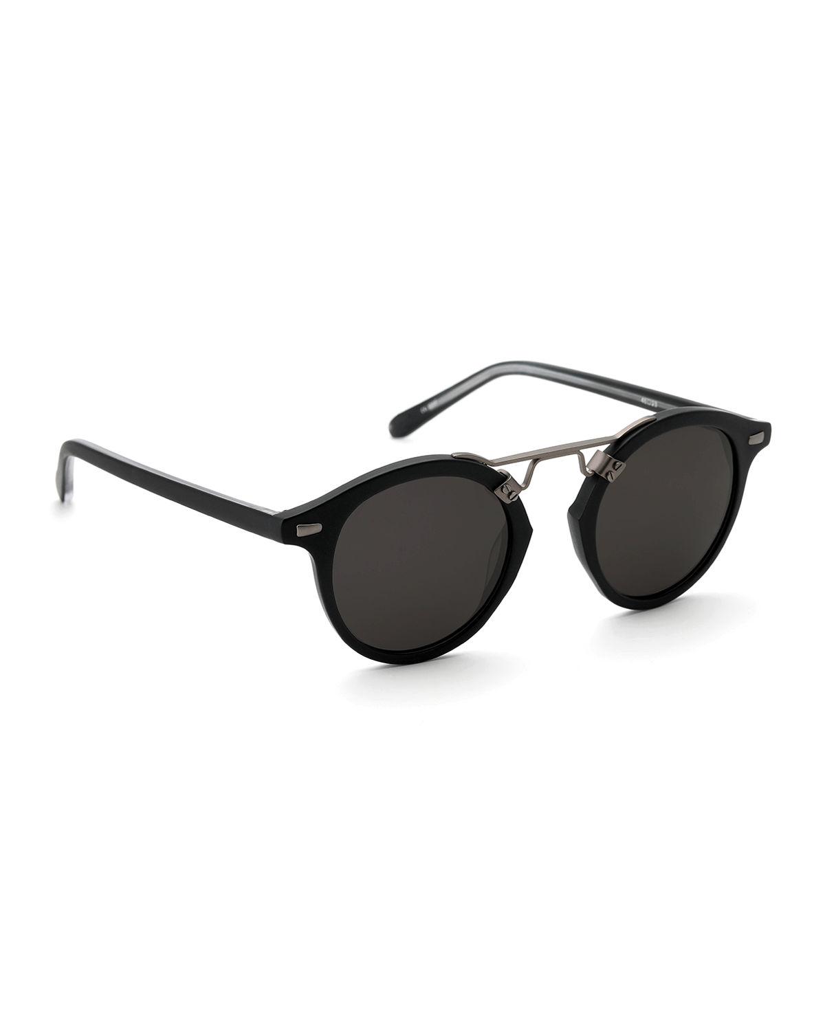 Lyst - Krewe St. Louis Round Two-tone Sunglasses in Black
