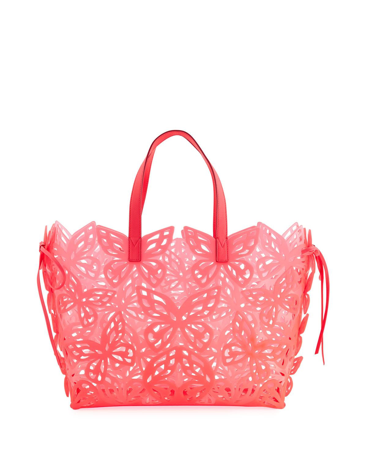 Lyst Sophia Webster Liara Erfly Jelly Tote Bag In Pink Gallery