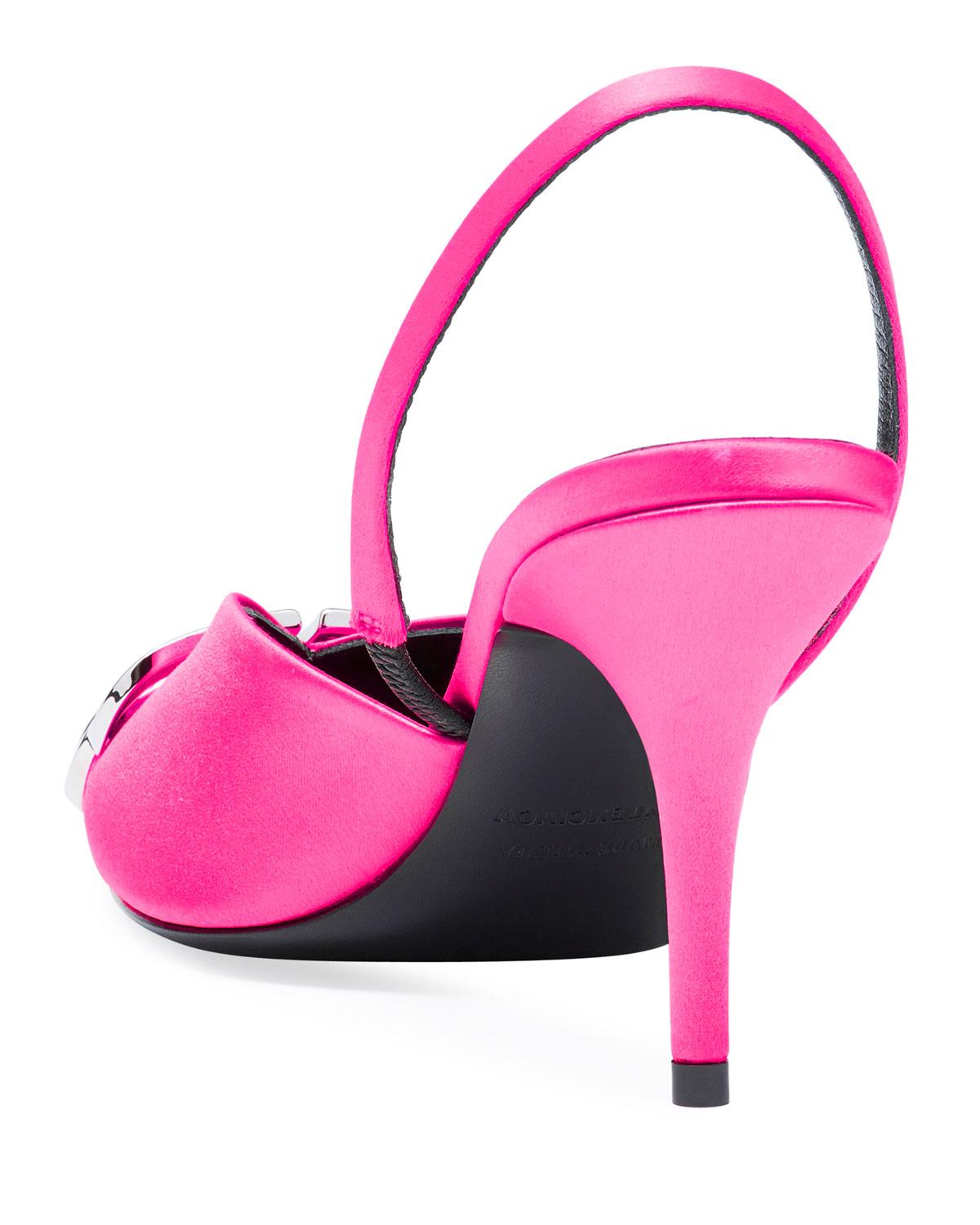 balenciaga hot pink heels