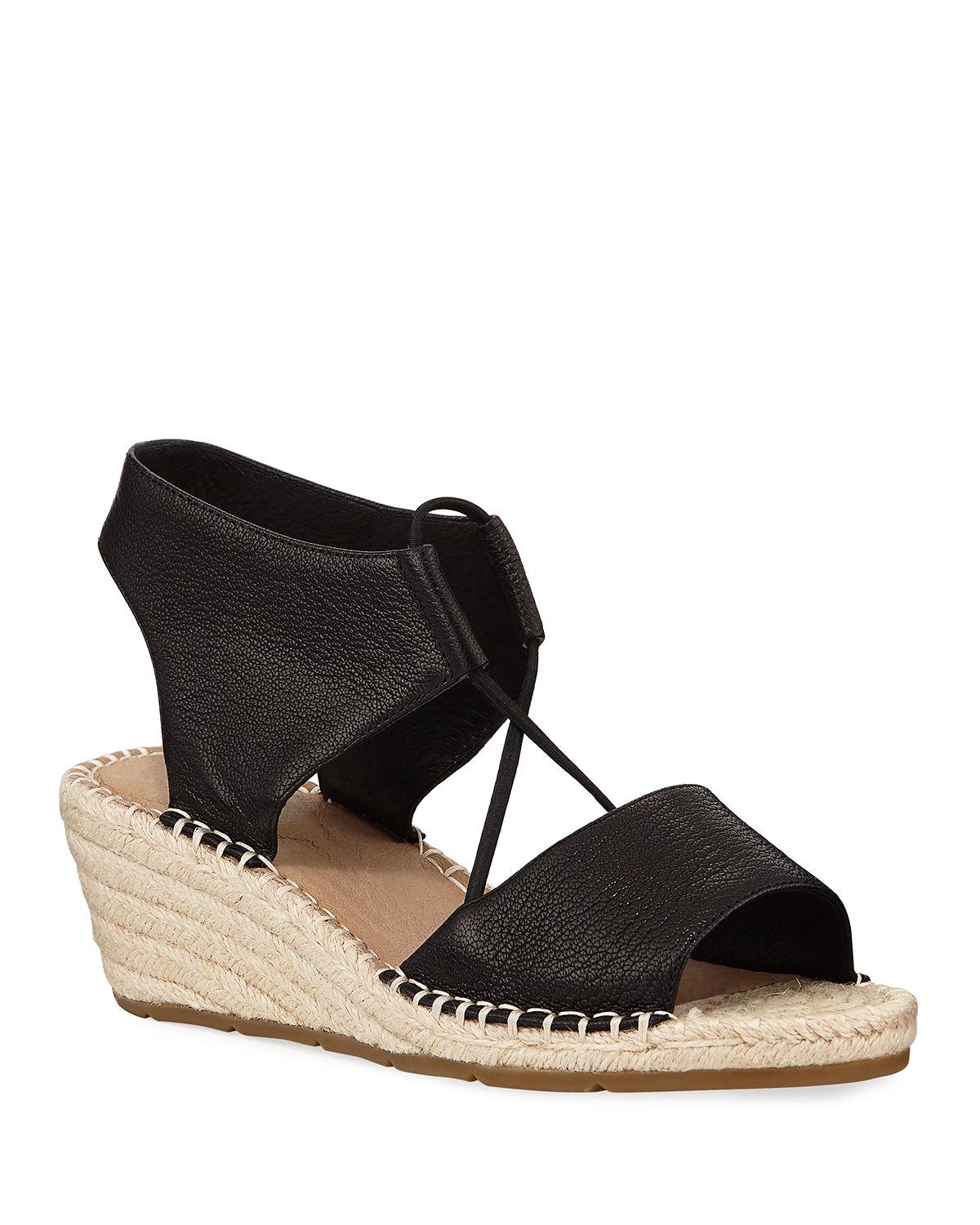 Lyst - Eileen Fisher Agnes Wedge Espadrille Sandals in Black