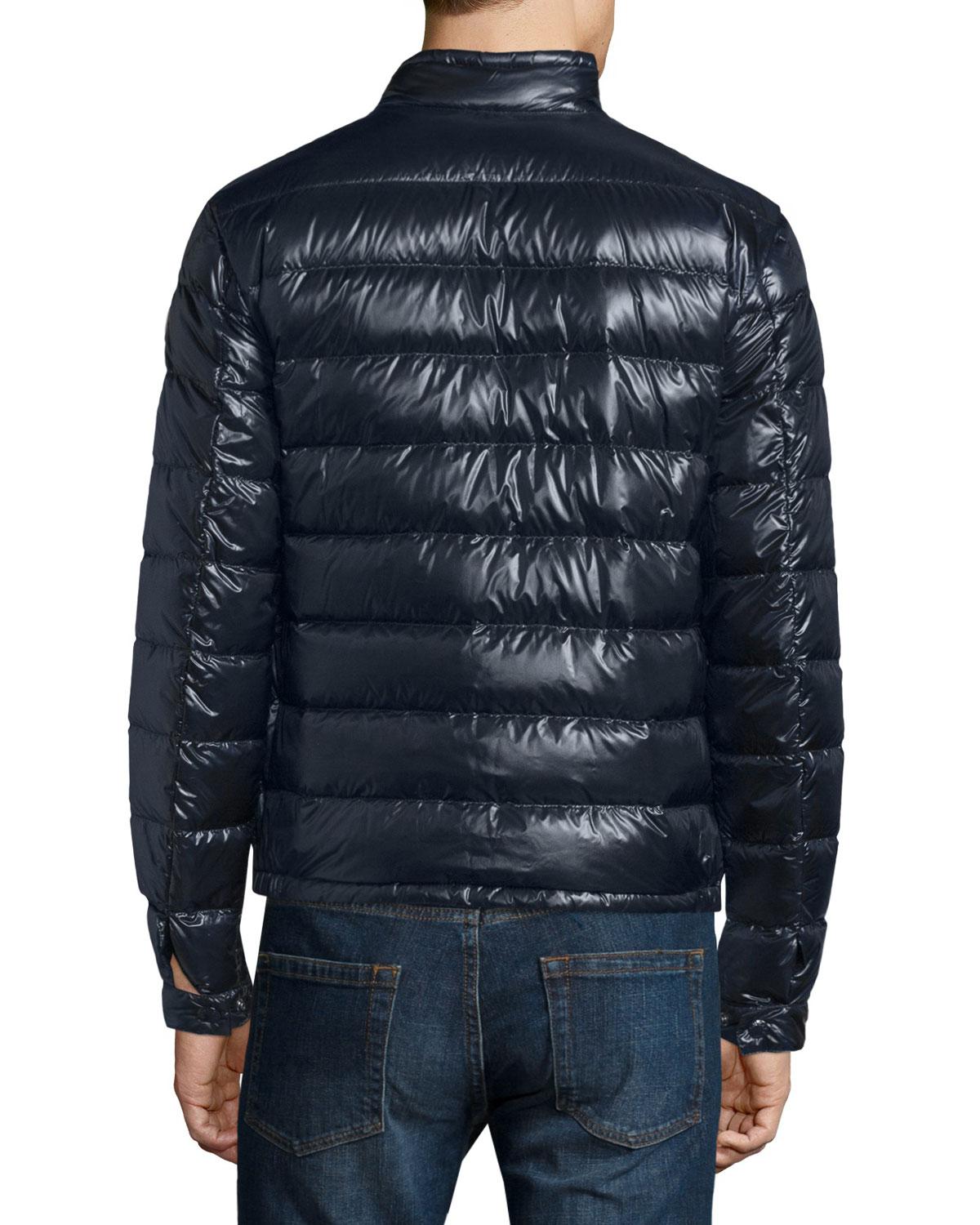 Moncler Acorus Quilted Down-Filled Jacket in Blue for Men - Lyst