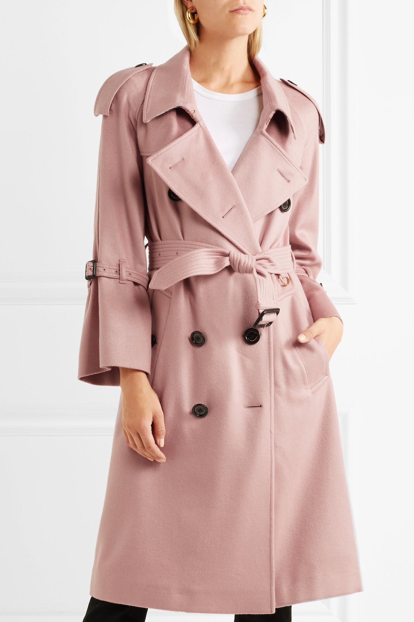 Lyst - Burberry The Lakestone Cashmere Trench Coat in Pink