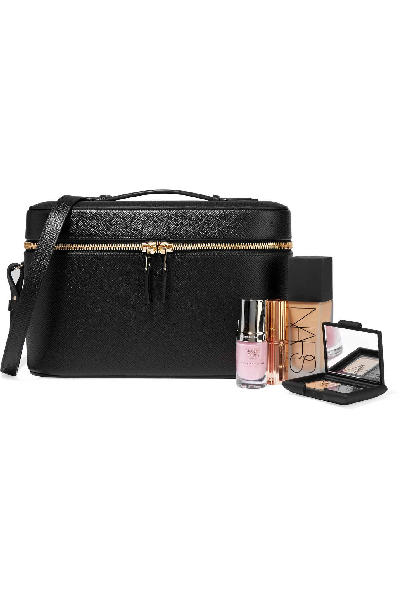 Smythson Panama Textured Leather Vanity Case In Black Lyst Gallery