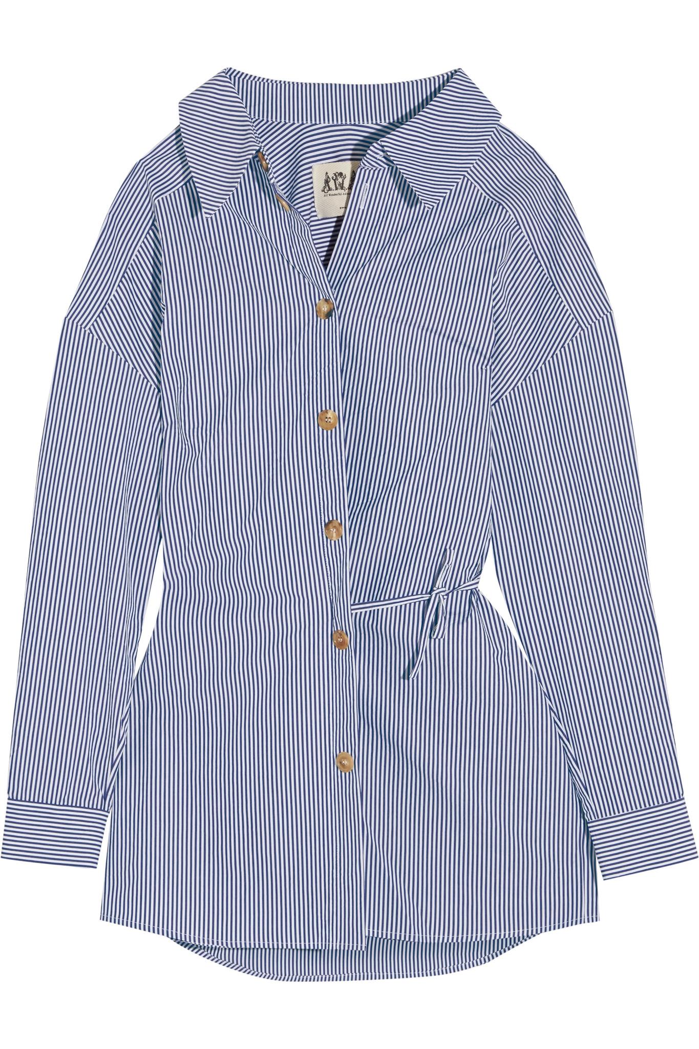 Lyst - Awake Striped Cotton-poplin Shirt in Blue - Save 61%