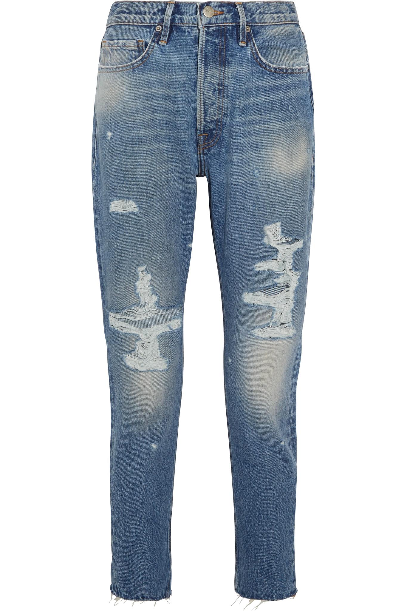 women's super high rise distressed baggy jeans