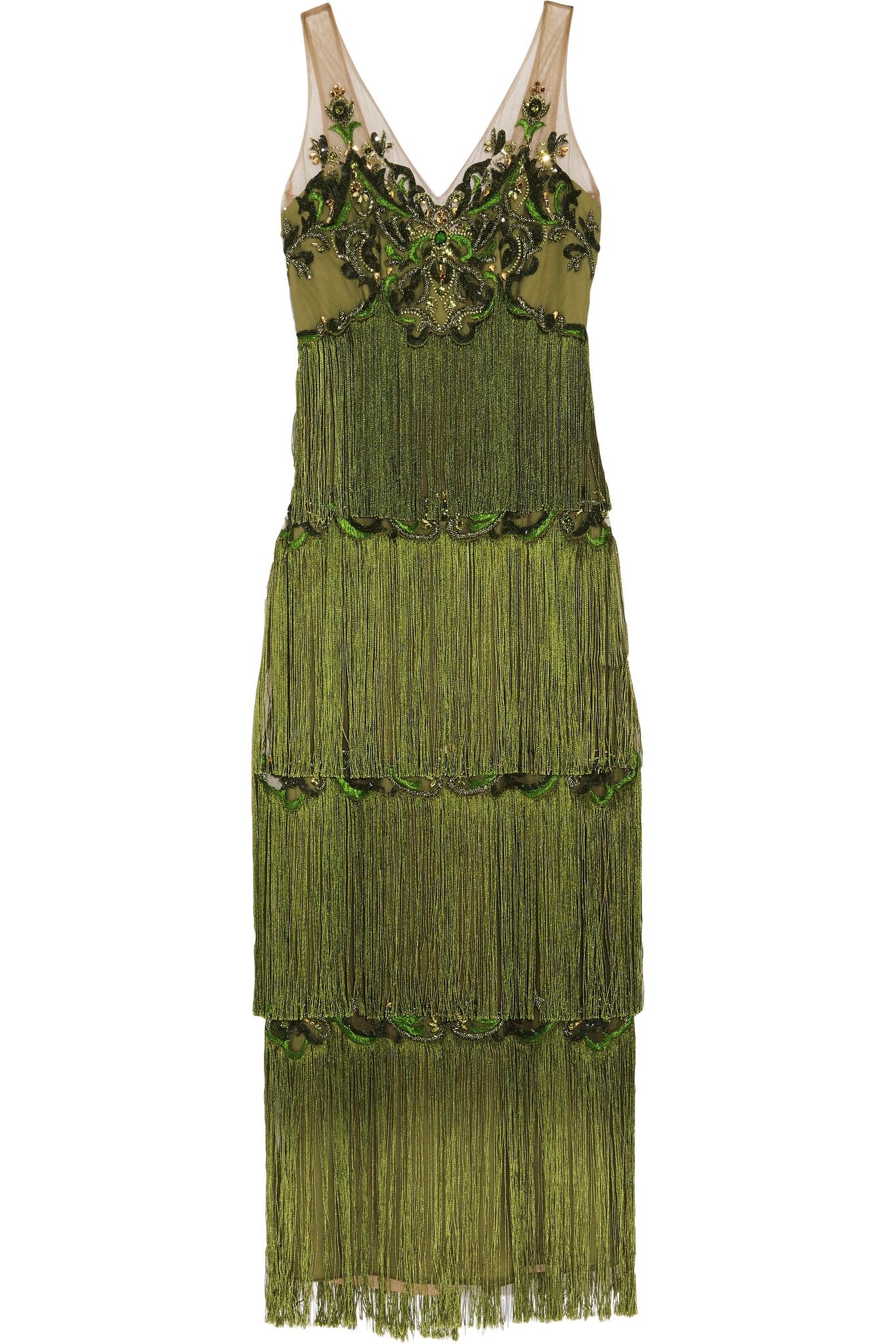 green marchesa gown