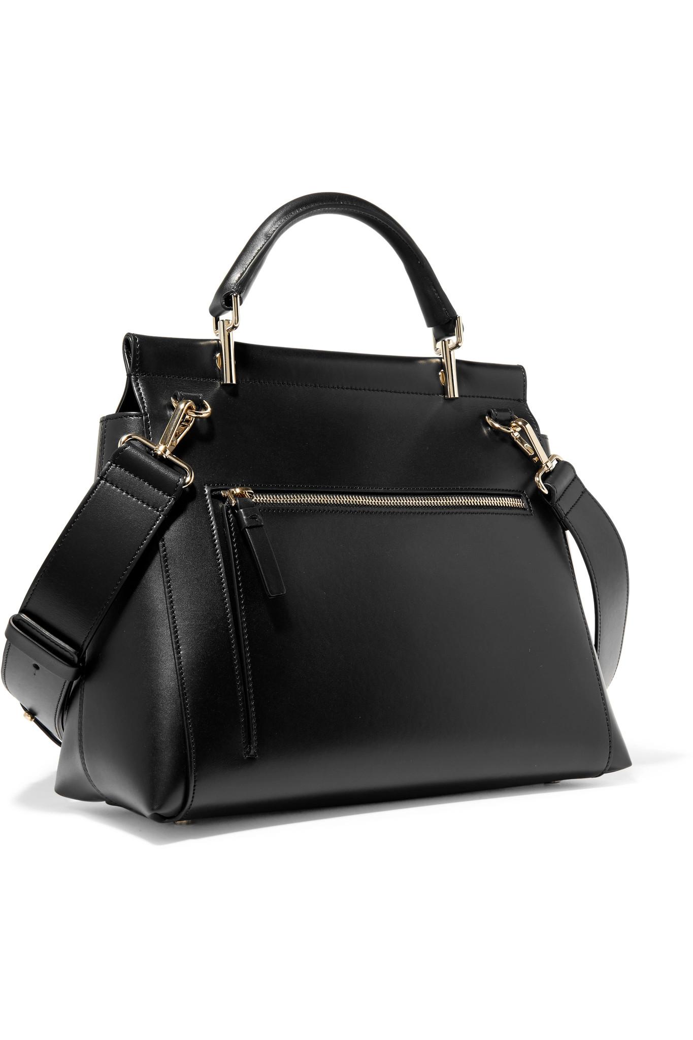 Roger Vivier Viv Cabas Small Leather Tote in Black - Lyst