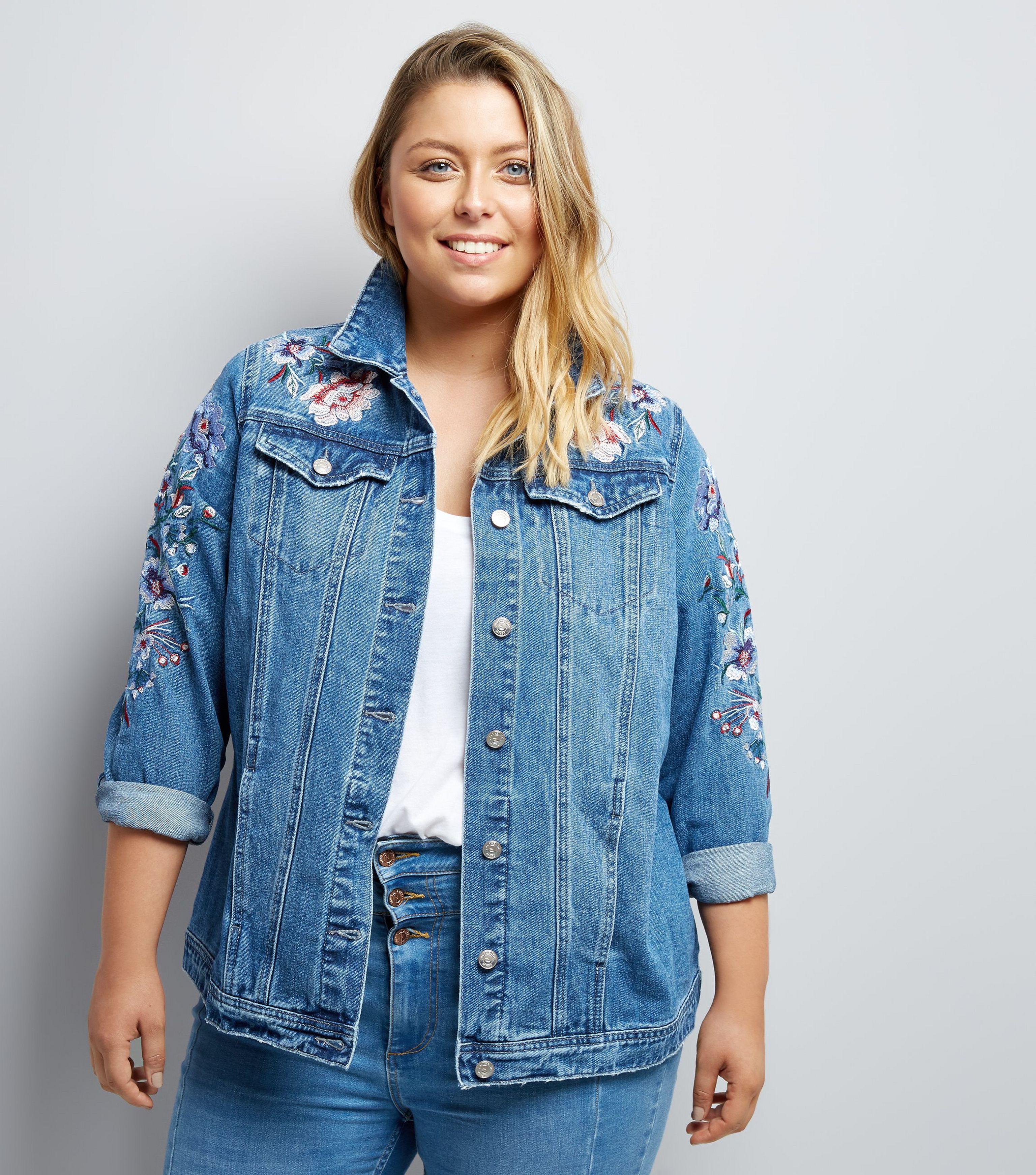 new look curve denim jacket