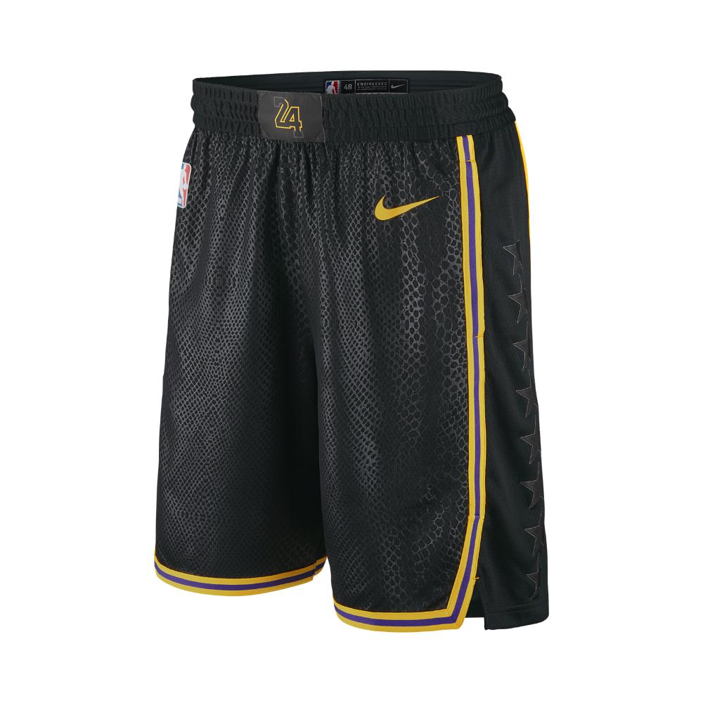 Lyst Nike Los Angeles Lakers City Edition Swingman Mens Nba Shorts In Black For Men 