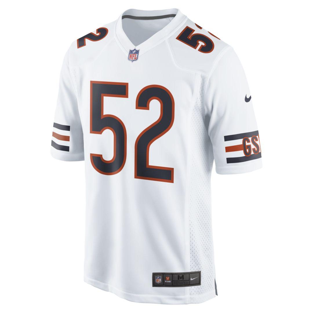 Nike Nfl Chicago Bears Khalil Mack Game Football Jersey In White For