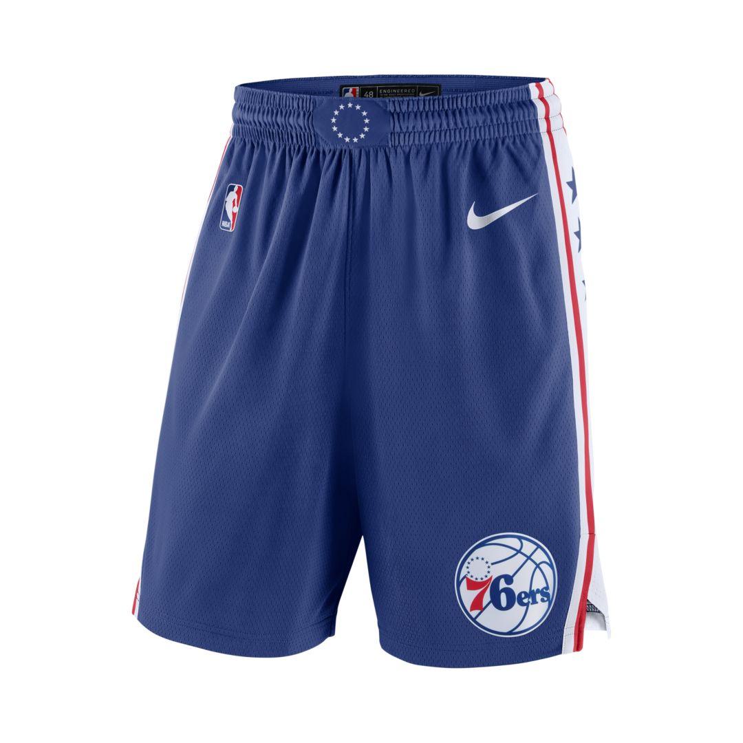 Nike Philadelphia 76ers Icon Edition Swingman Nba Shorts in Blue for ...