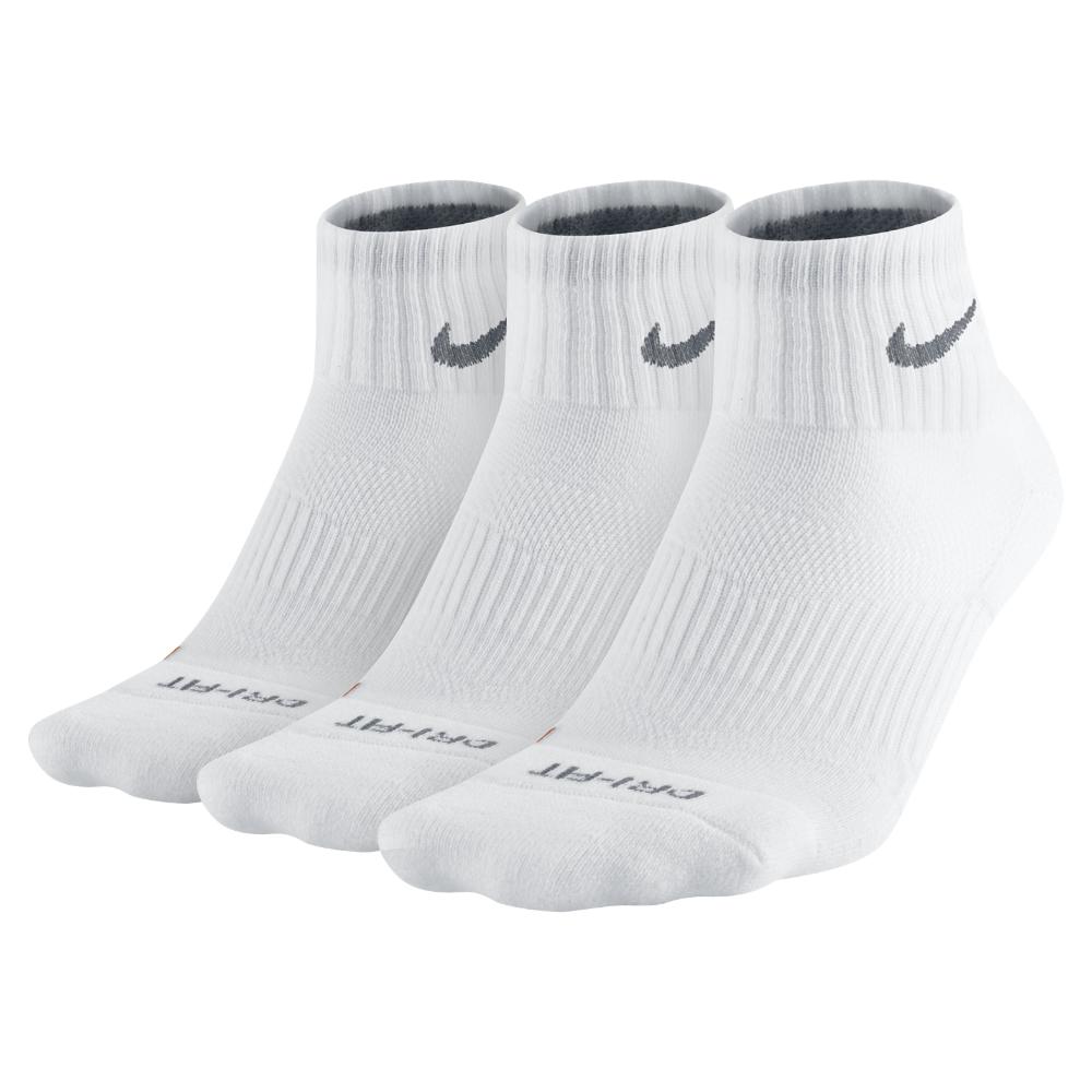 Nike Dri-fit Half-cushion Quarter (3 Pair) Training Socks in Gray for ...