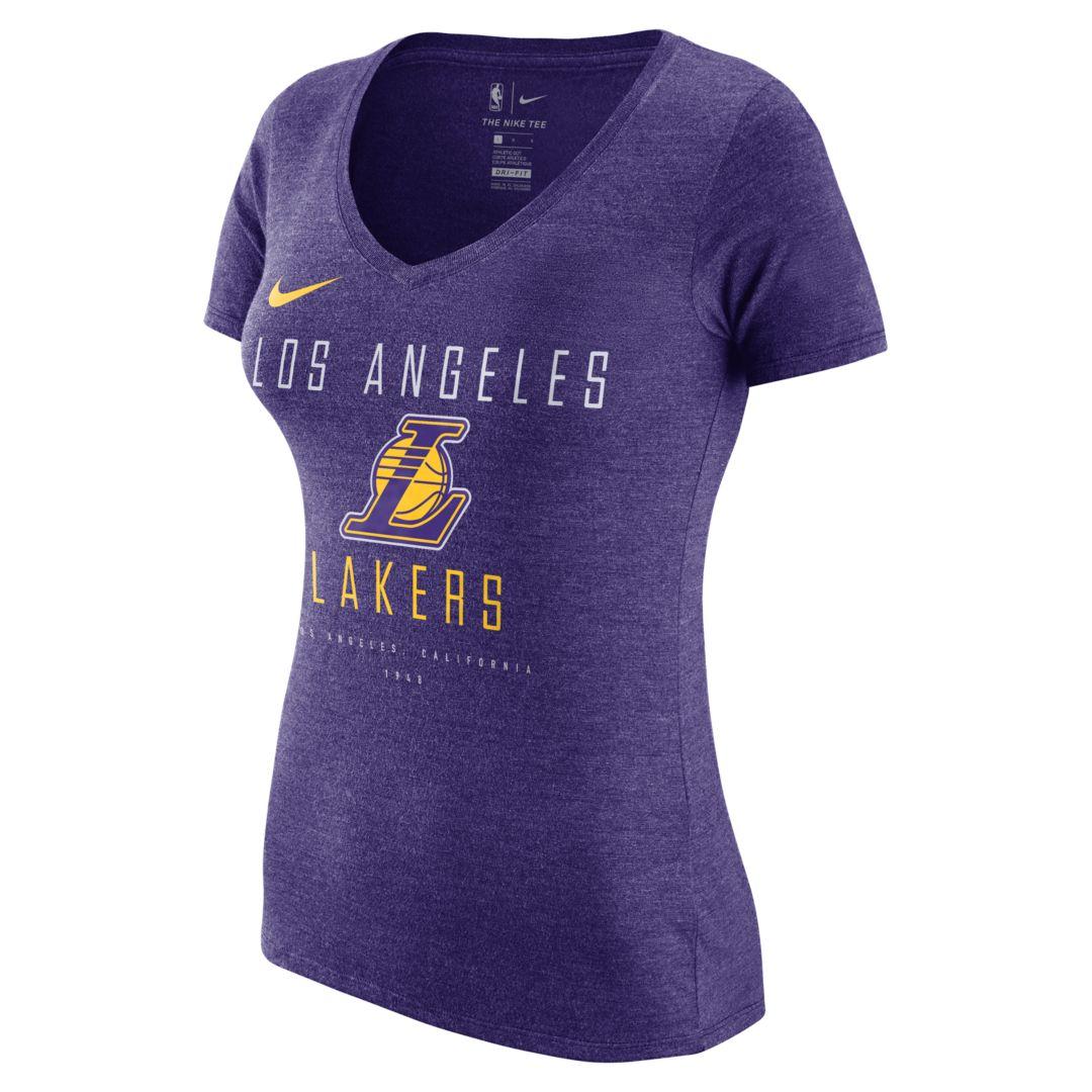 Nike Los Angeles Lakers Dri-fit Nba T-shirt in Purple - Lyst