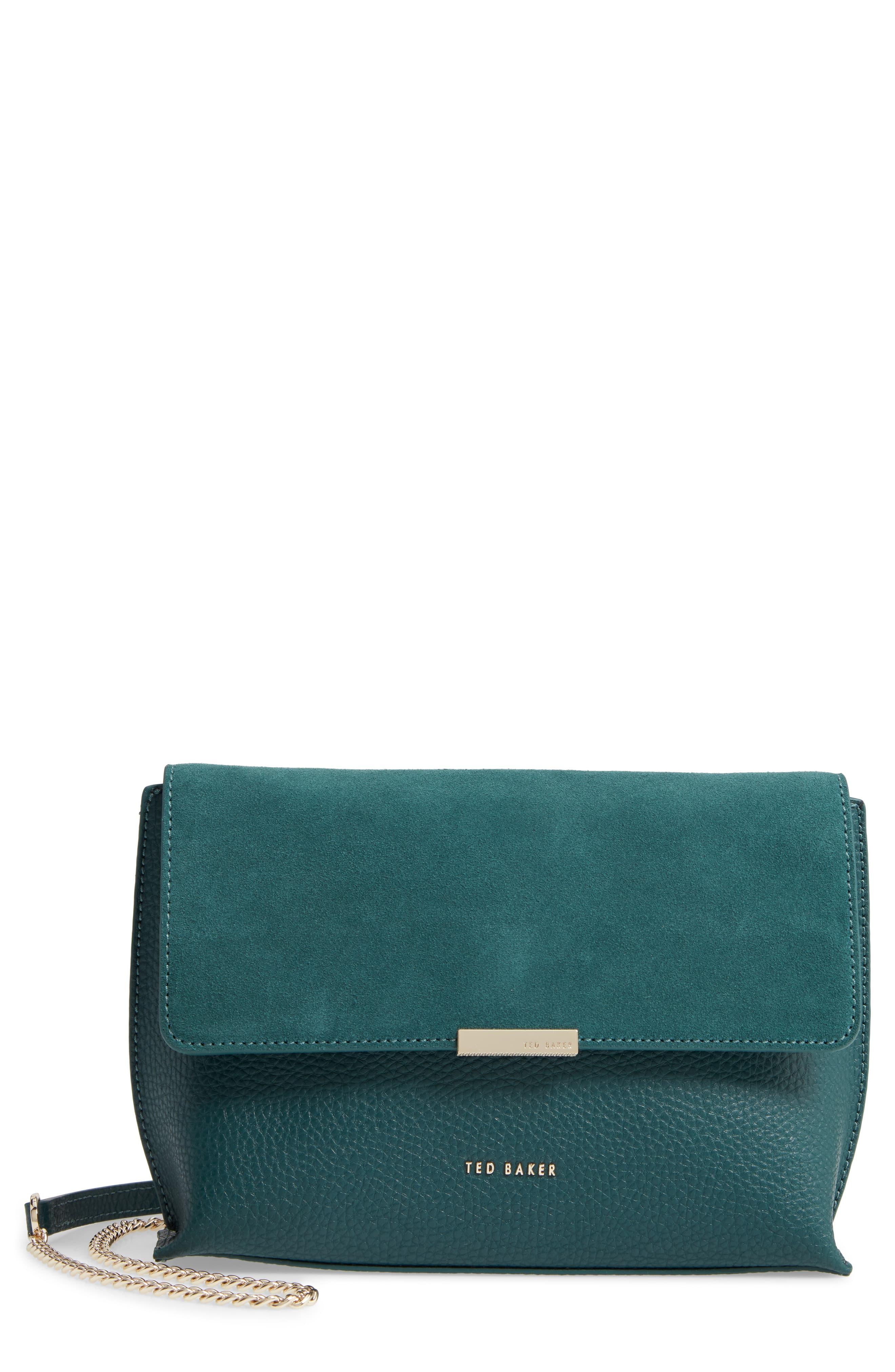 Ted Baker Suede Detail Cross Body Bag in Green Lyst