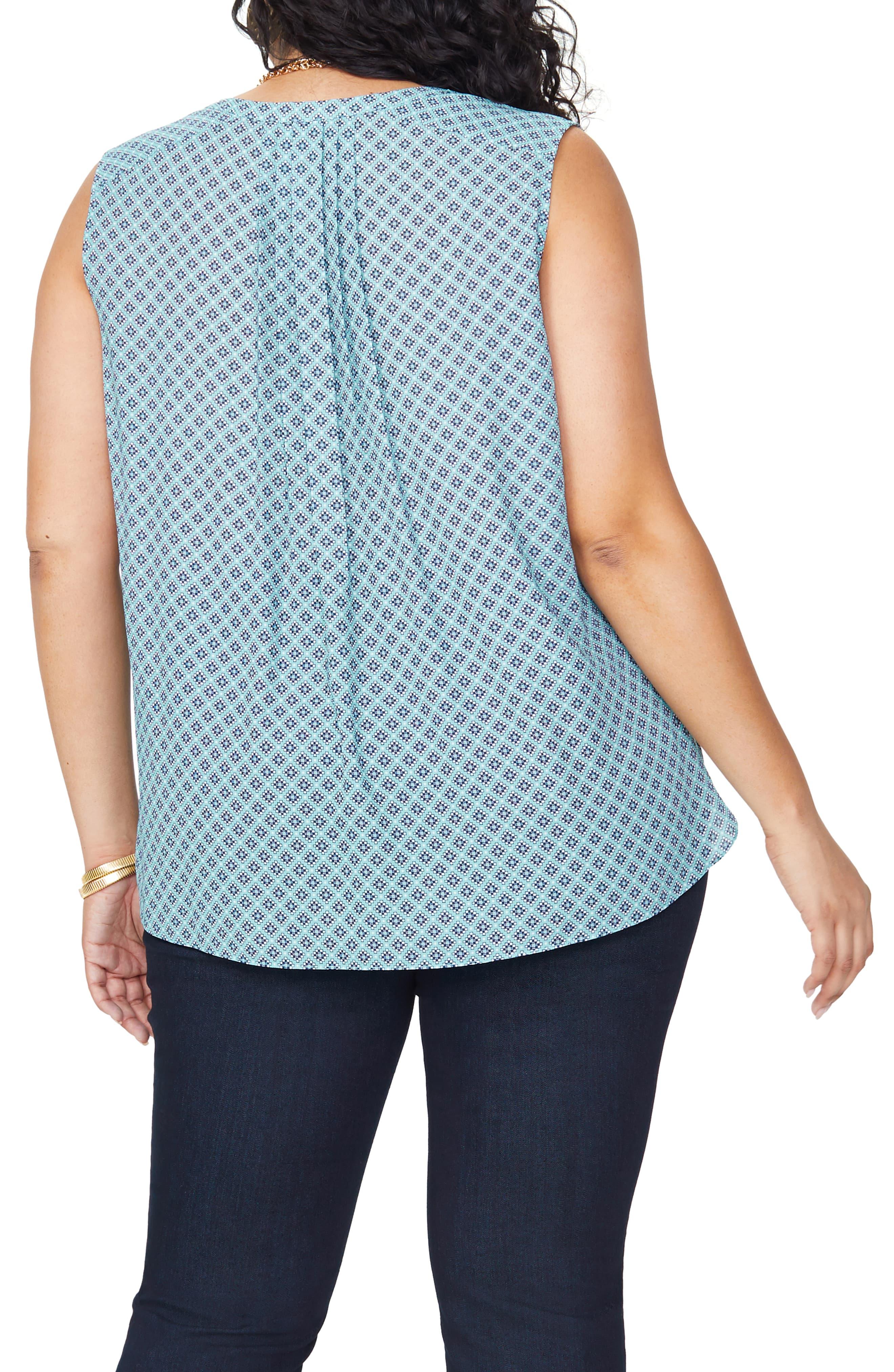 NYDJ Curves 360 By Perfect Sleeveless Top in Blue - Lyst