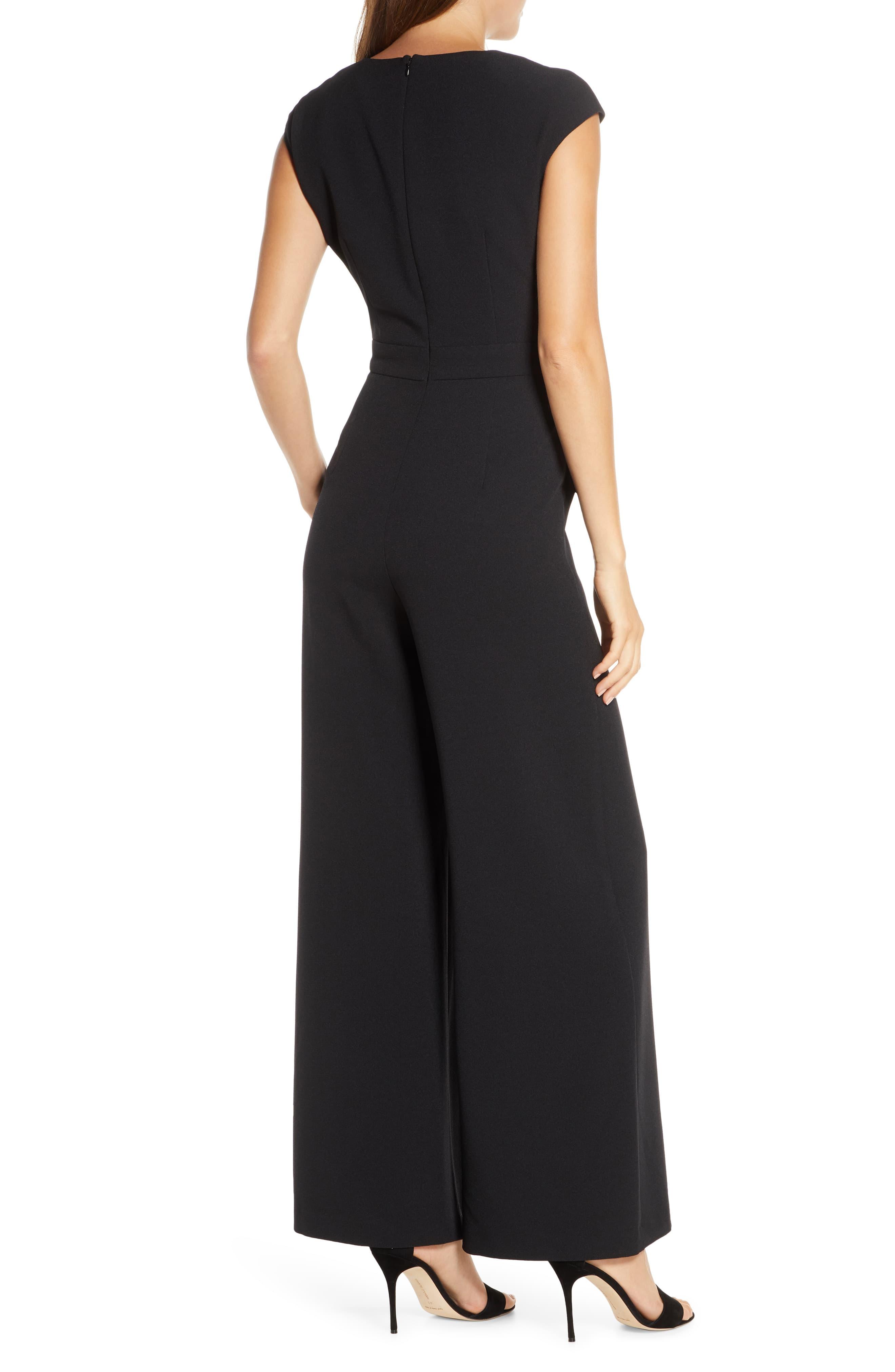 Eliza J Wide Leg Jumpsuit In Black Lyst