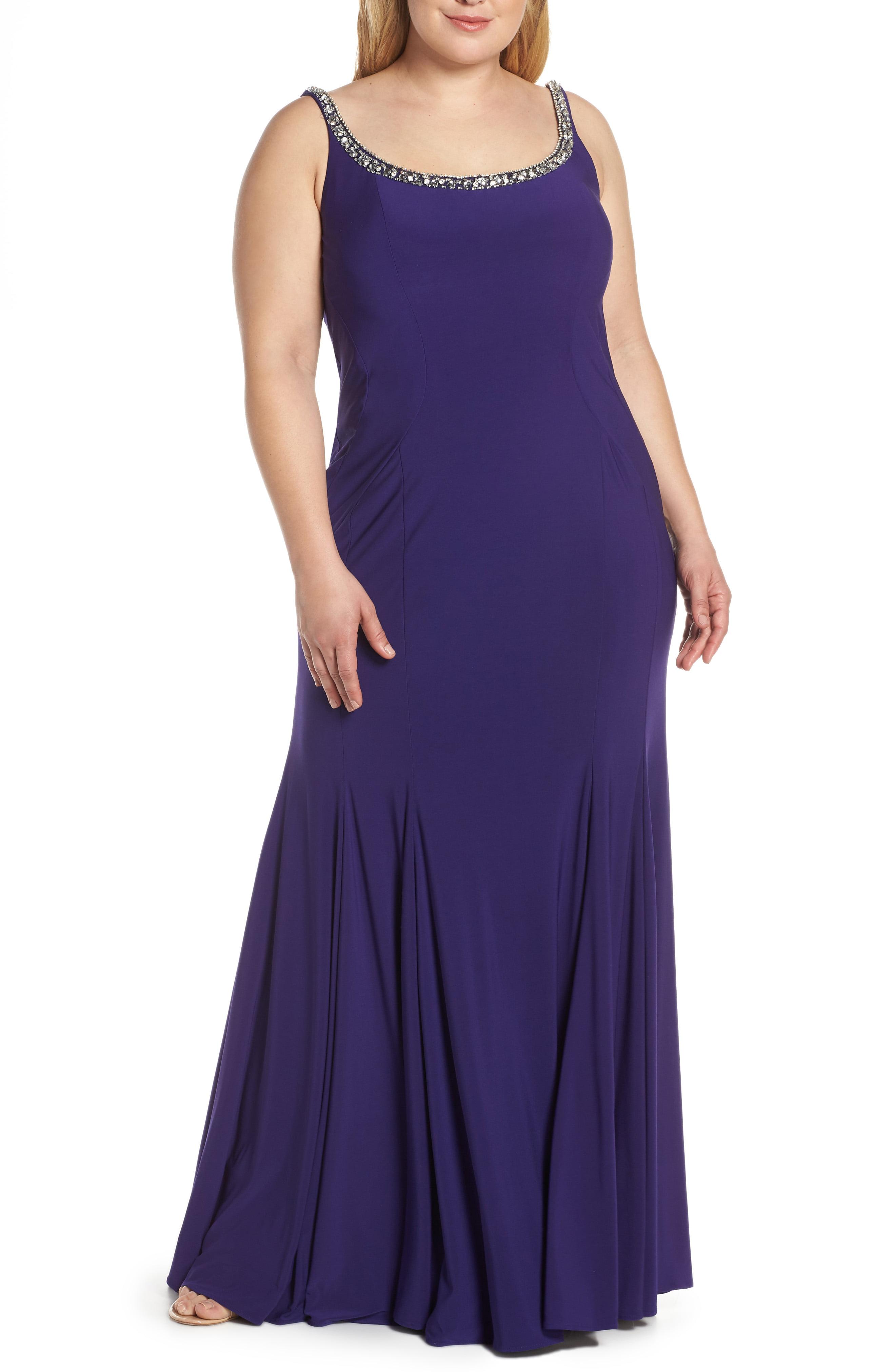 mac duggal purple gown