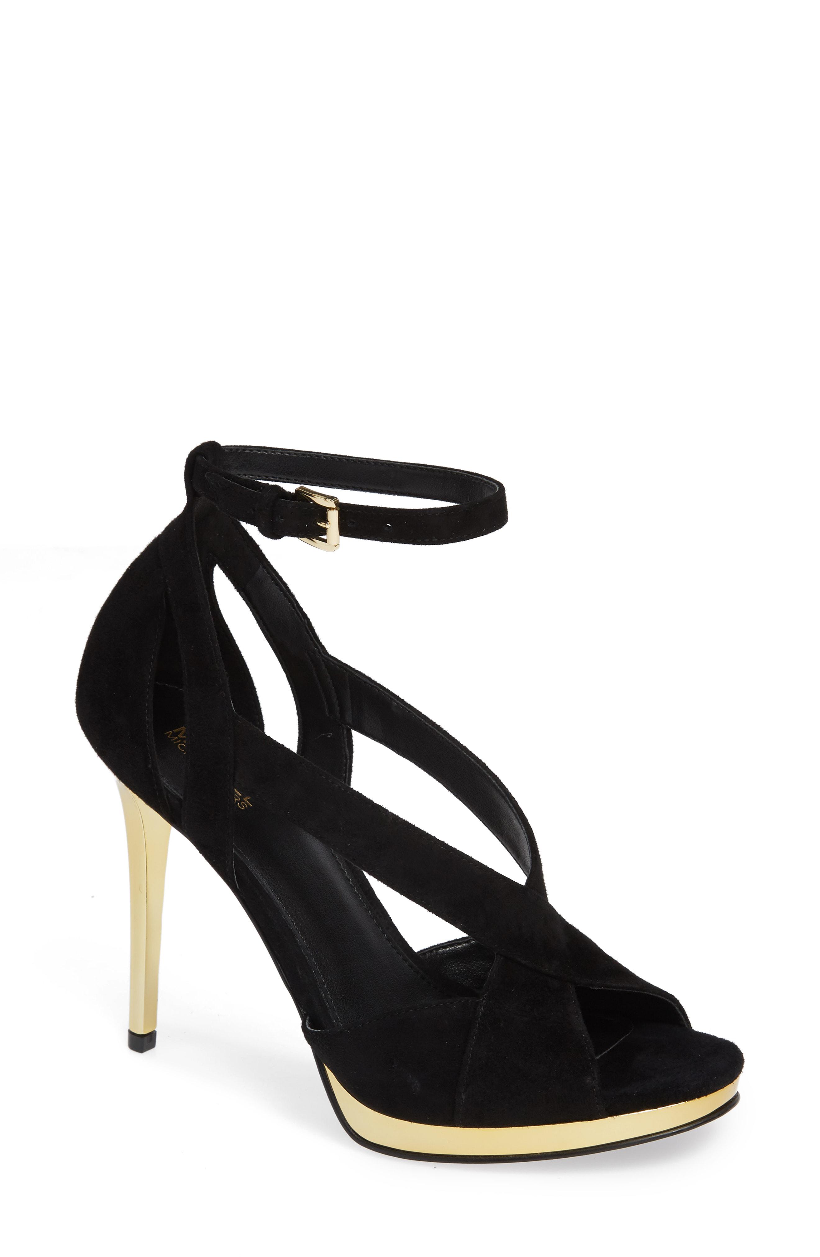 Lyst Michael Michael Kors Becky Ankle Strap Sandal in Black