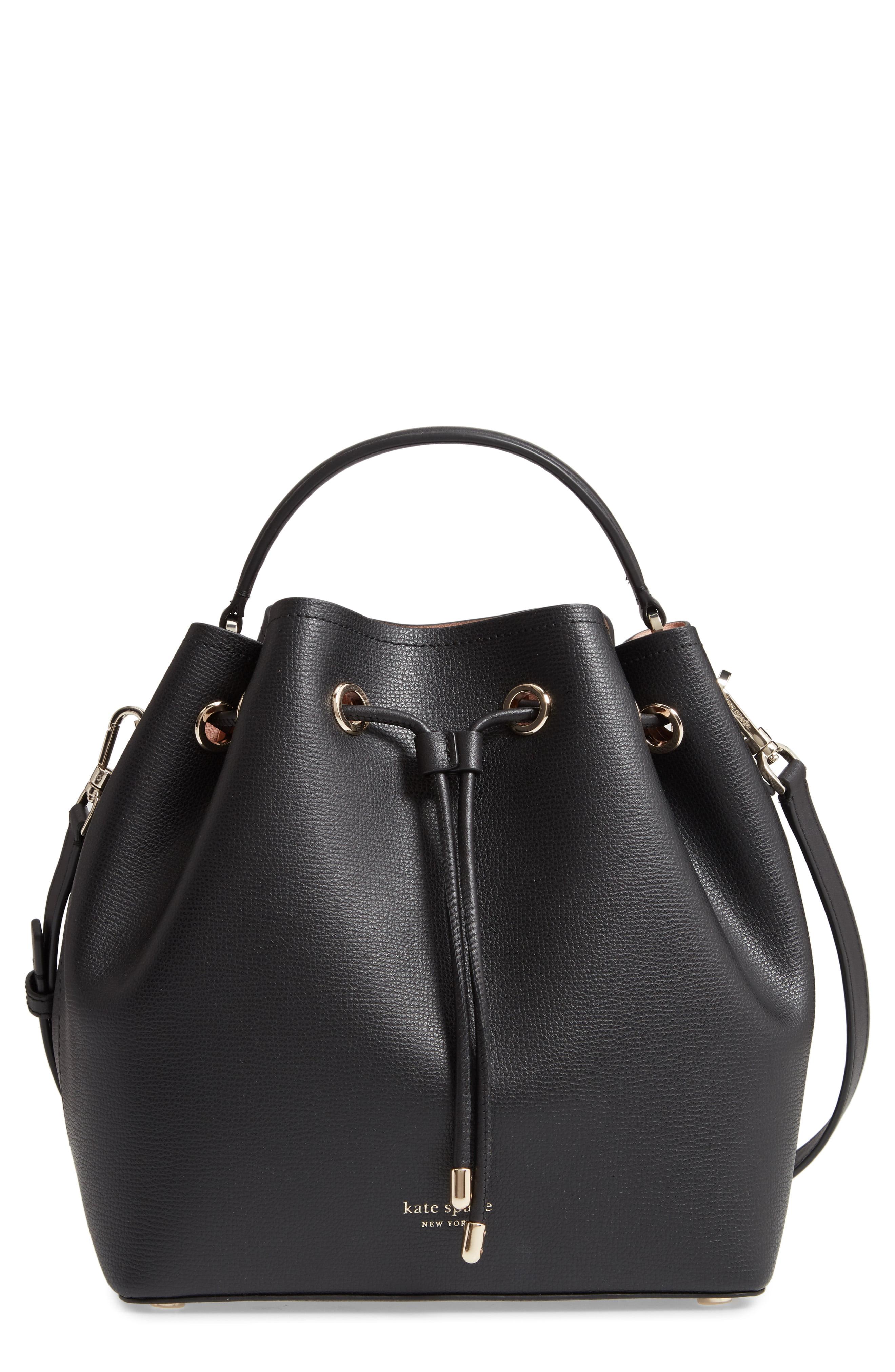 Lyst - Kate Spade Medium Vivian Leather Bucket Bag - in Black