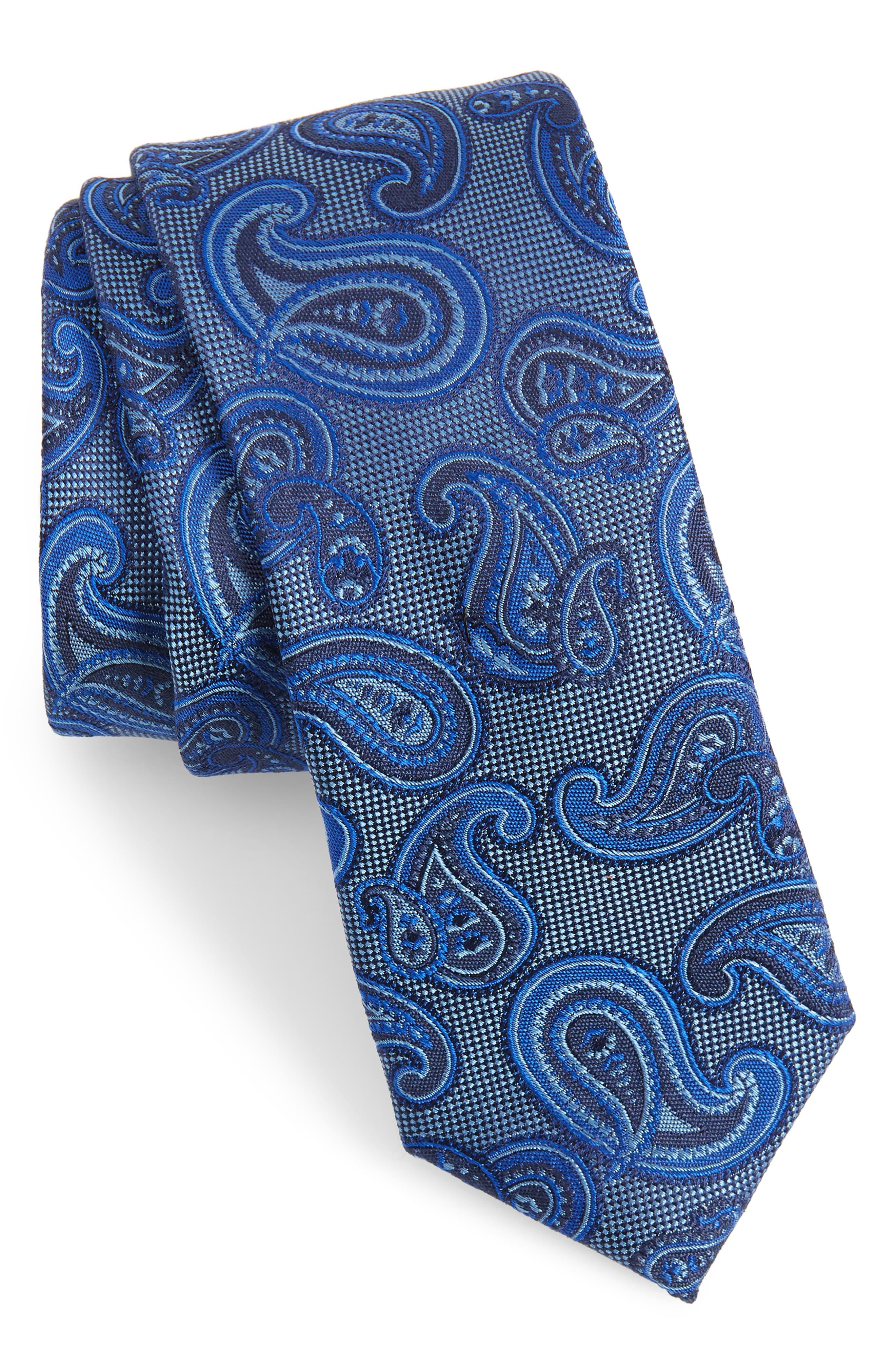Ted Baker Tossed Pine Paisley Silk Tie in Blue for Men - Lyst