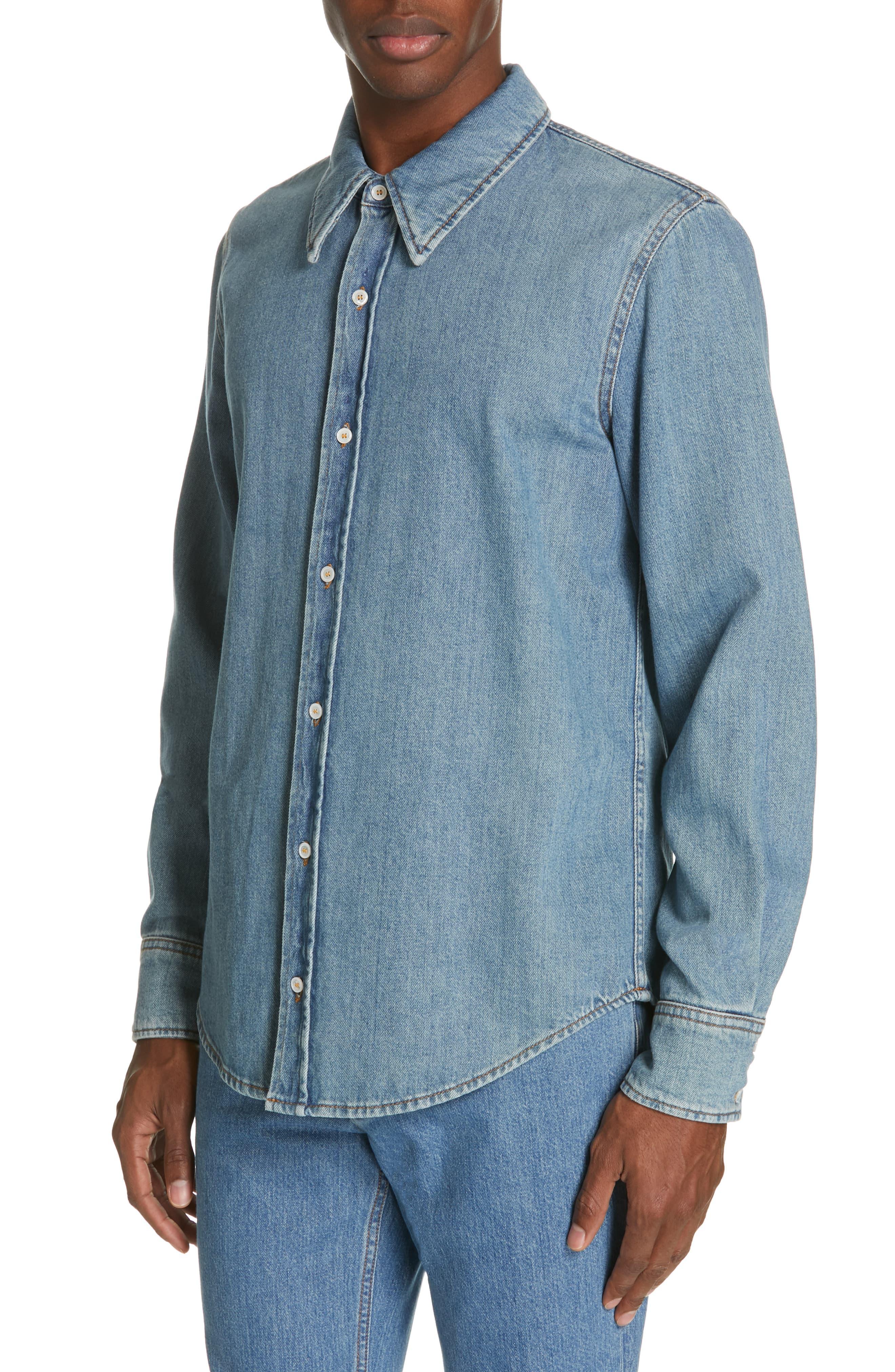CALVIN KLEIN 205W39NYC Denim Shirt in Blue for Men Lyst