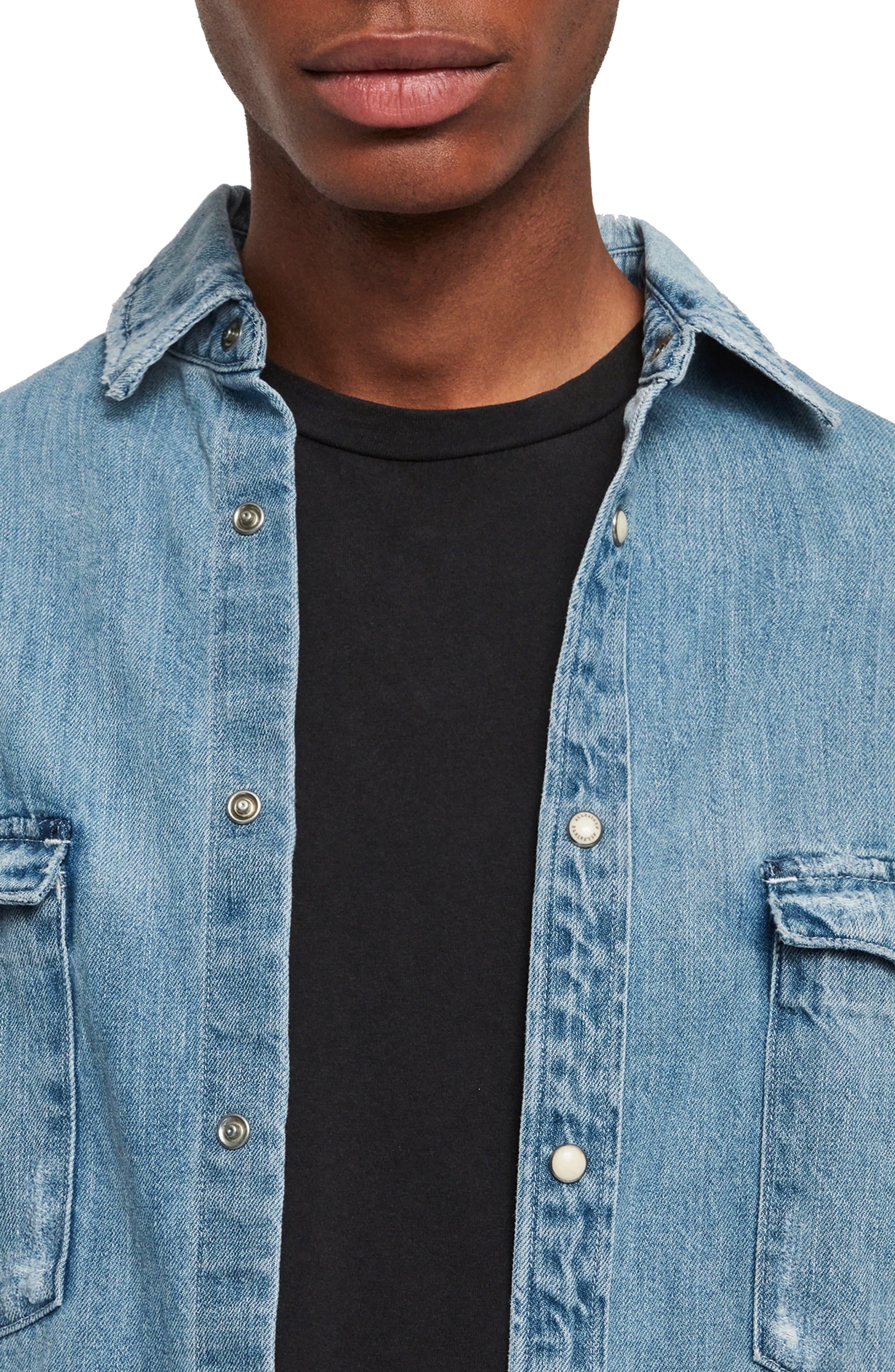 allsaints blue shirt