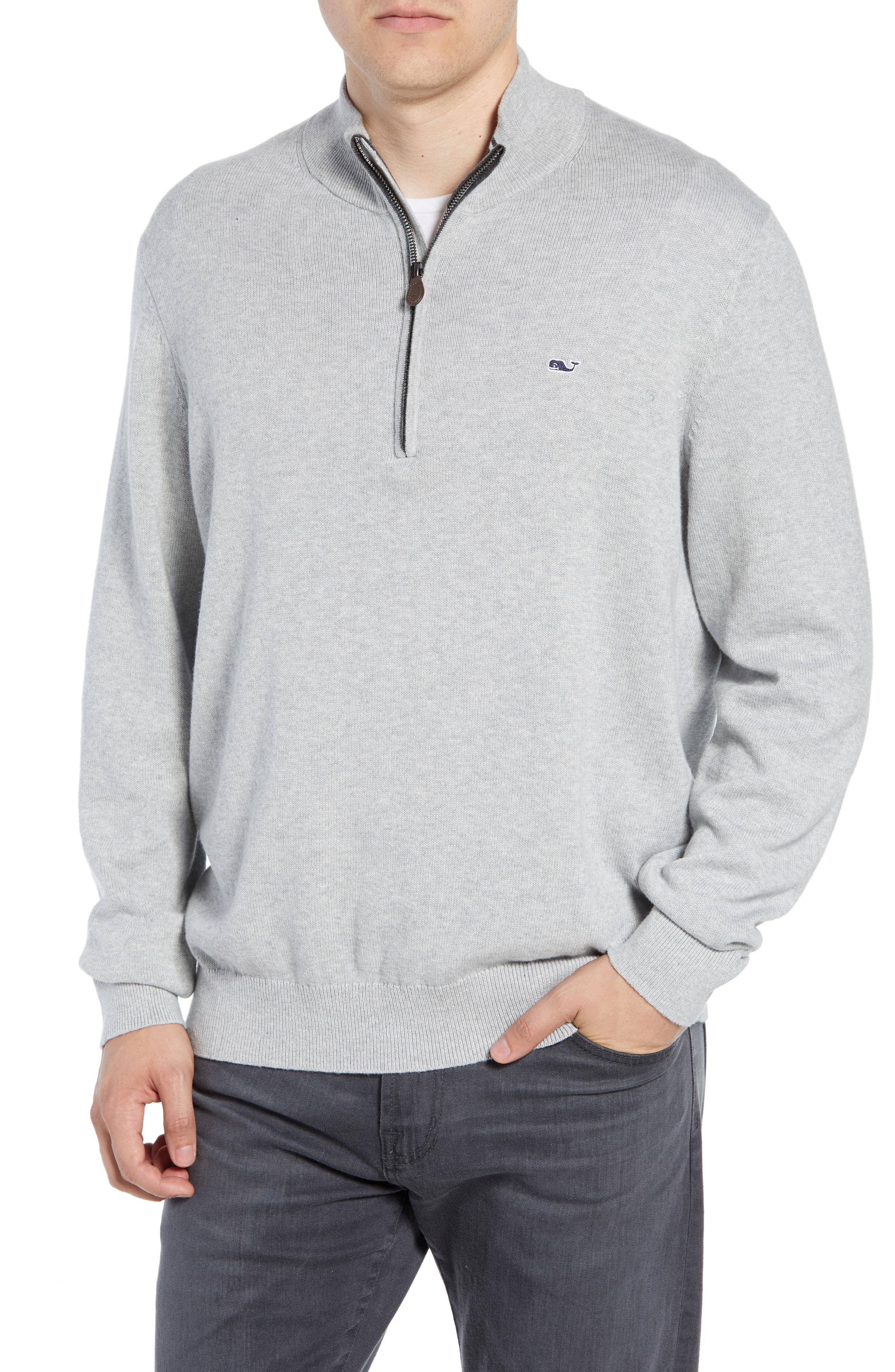 Lyst - Vineyard Vines Palm Beach Quarter-zip Sweater in Gray for Men