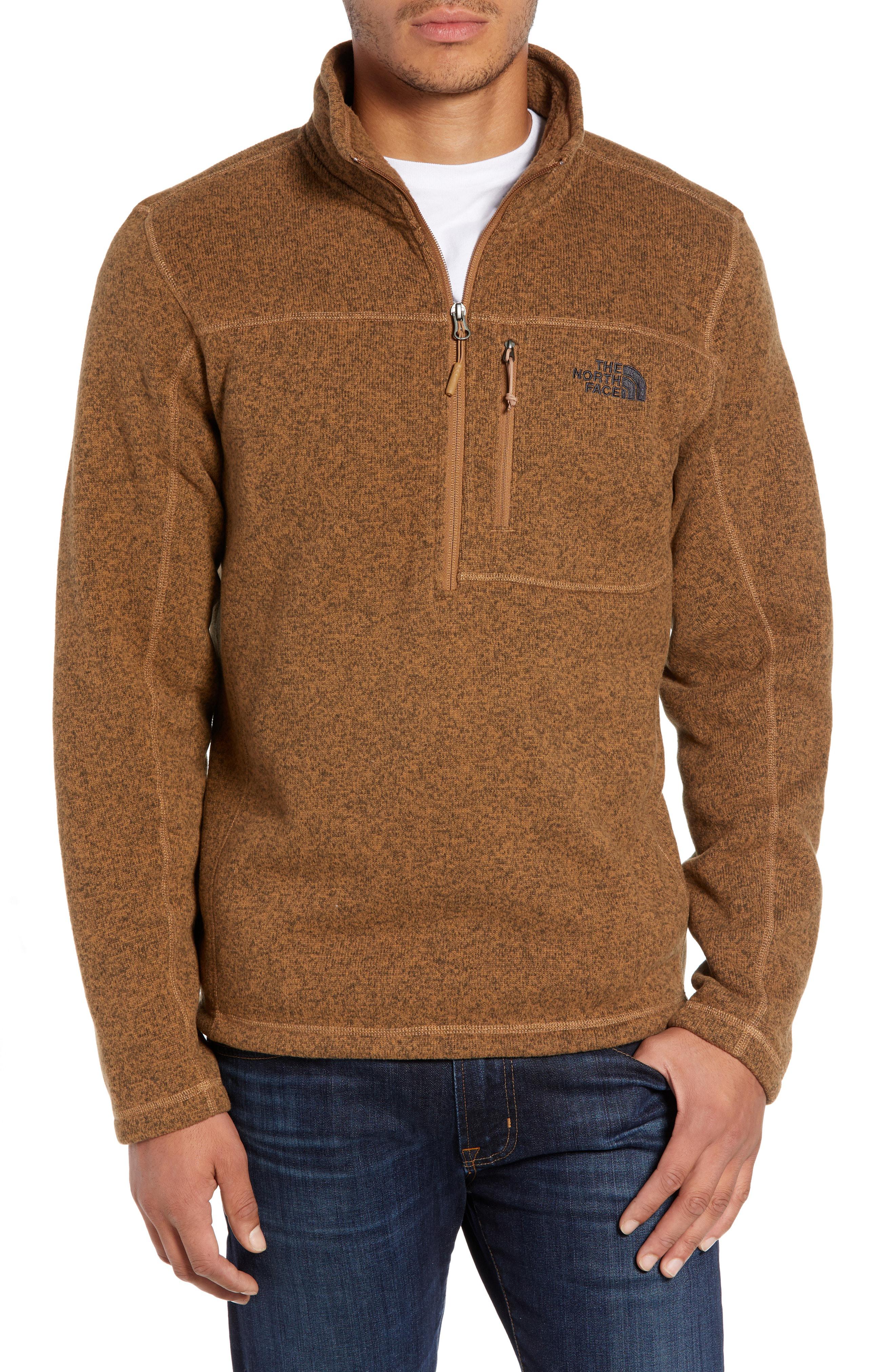 The North Face Gordon Lyons Quarter-zip Fleece Jacket in Brown for Men