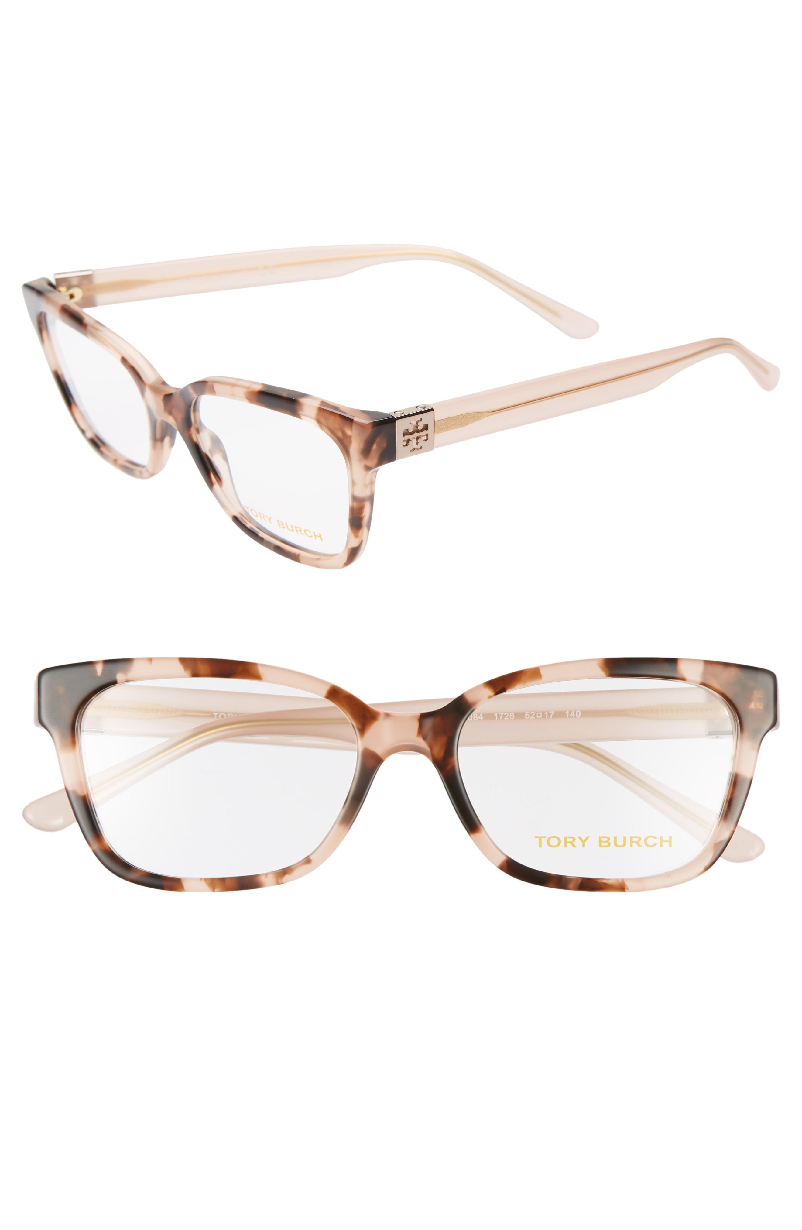 Tory Burch 52mm Square Optical Glasses - Havana/ Blush in Brown - Lyst