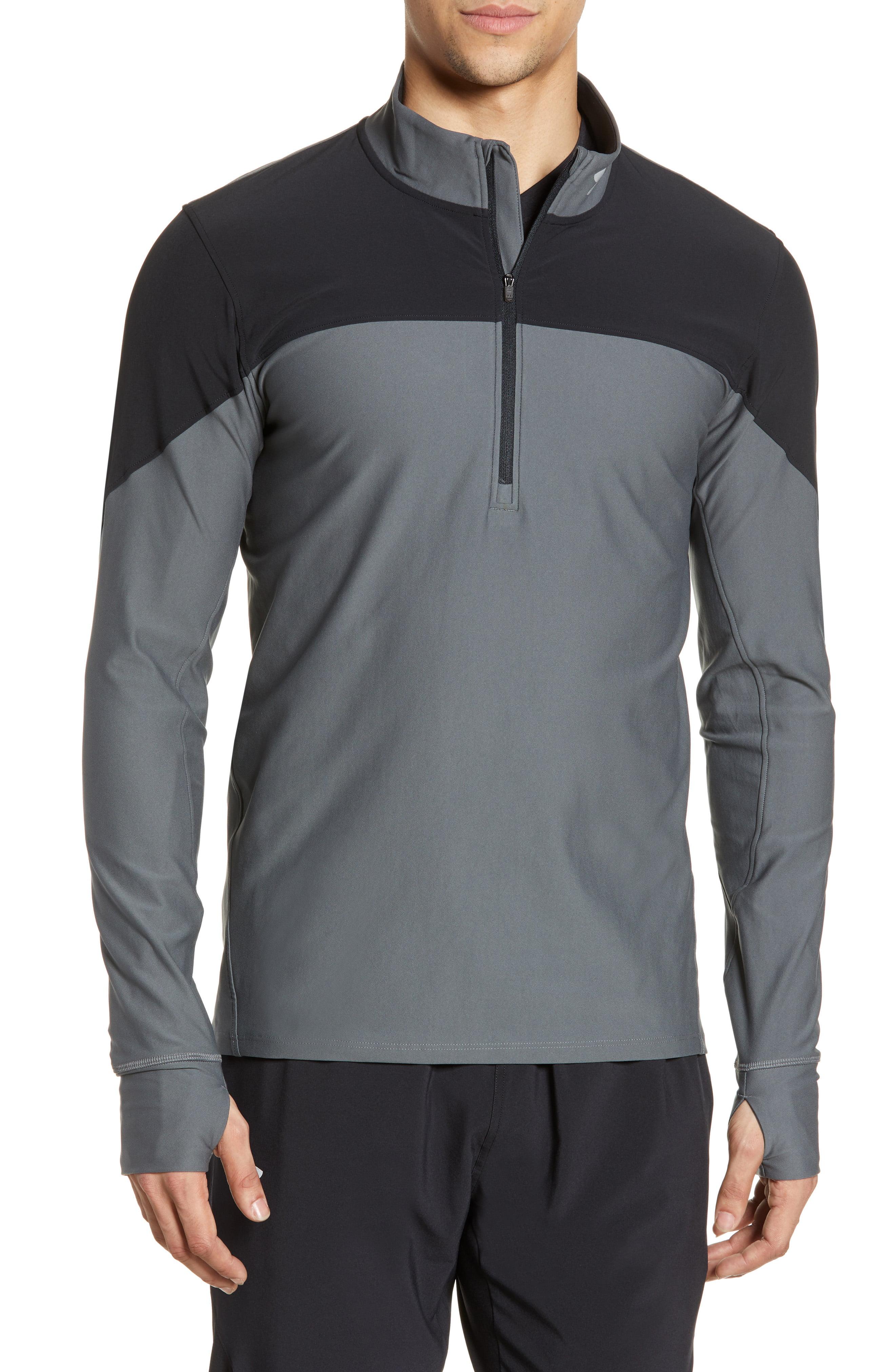 Lyst - Under Armour Heatgear Colorblock Half Zip Pullover in Gray for Men