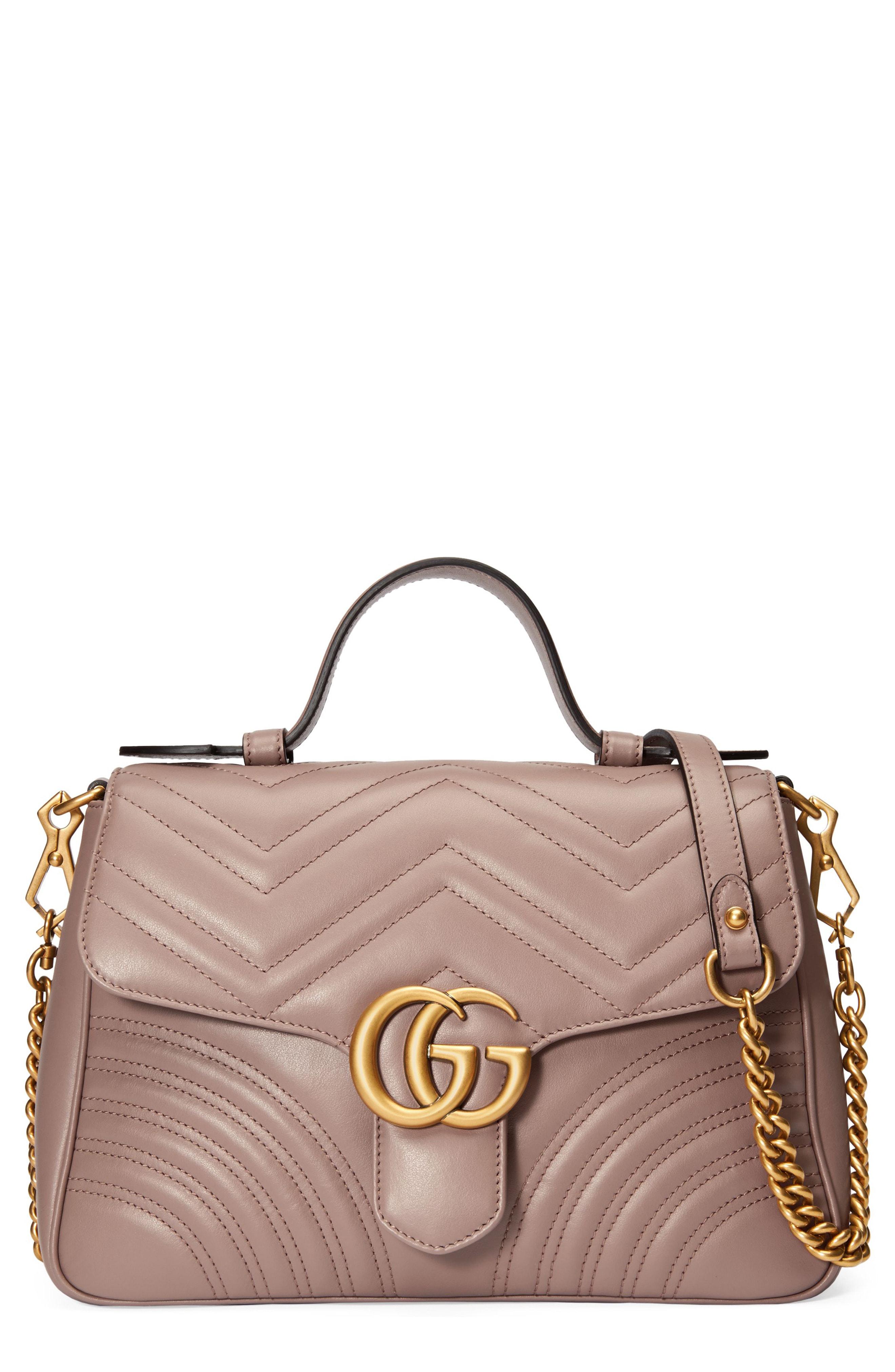 Lyst Gucci Small Gg Marmont 2 0 Matelasse Leather Top Handle Bag Gucci
