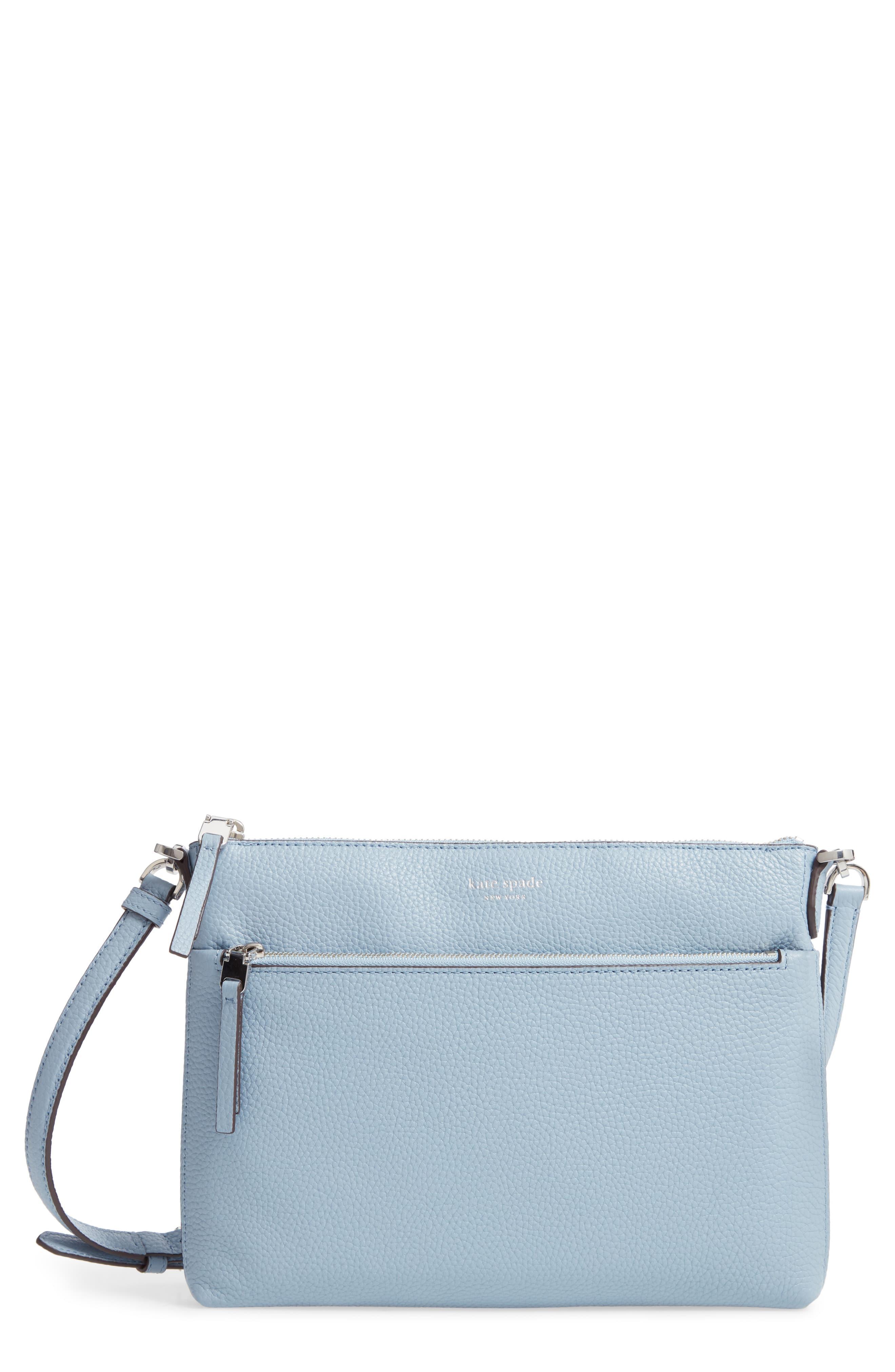 Kate Spade Medium Polly Leather Crossbody Bag - in Blue - Lyst