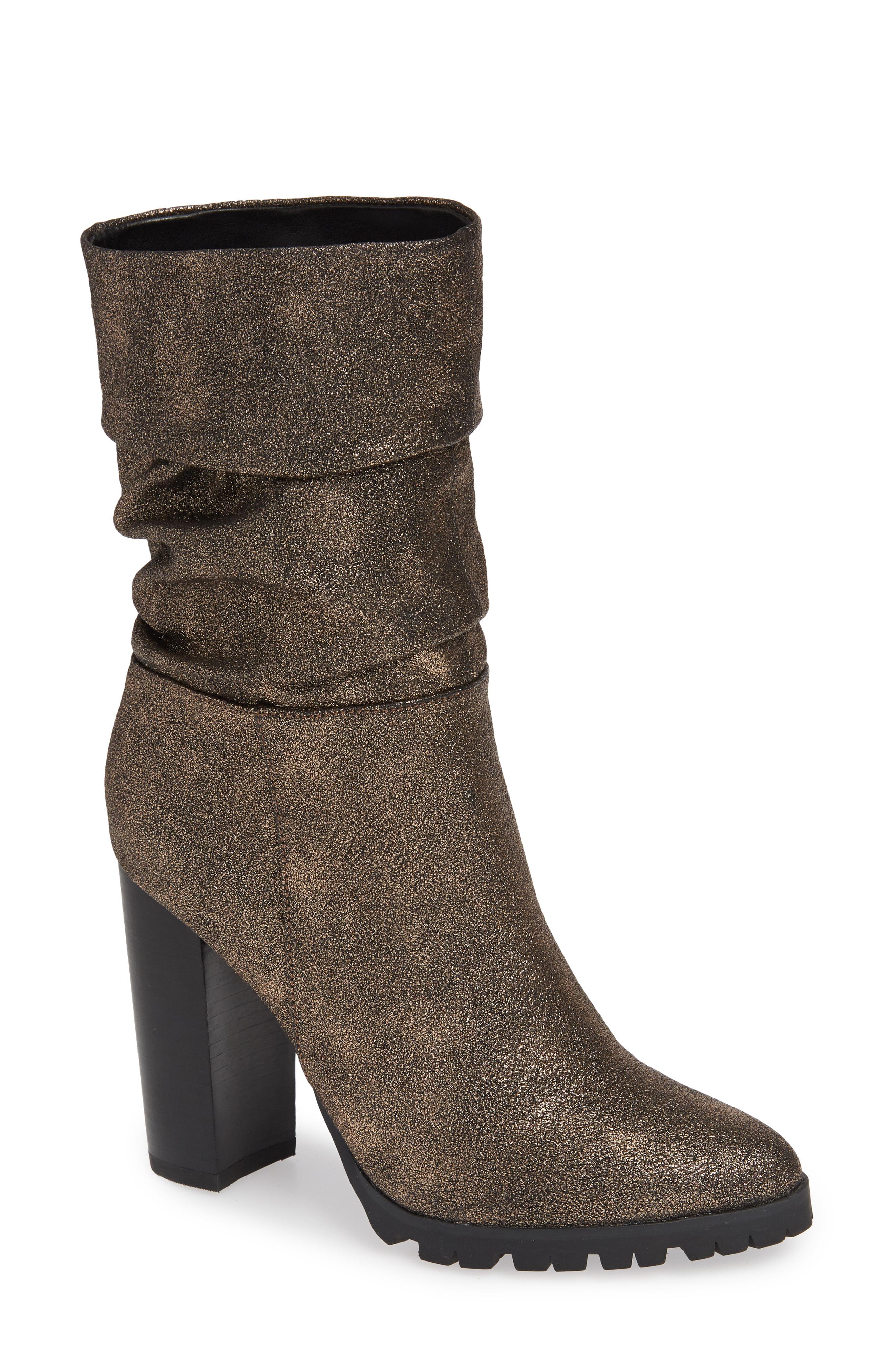 slouchy booties low heel