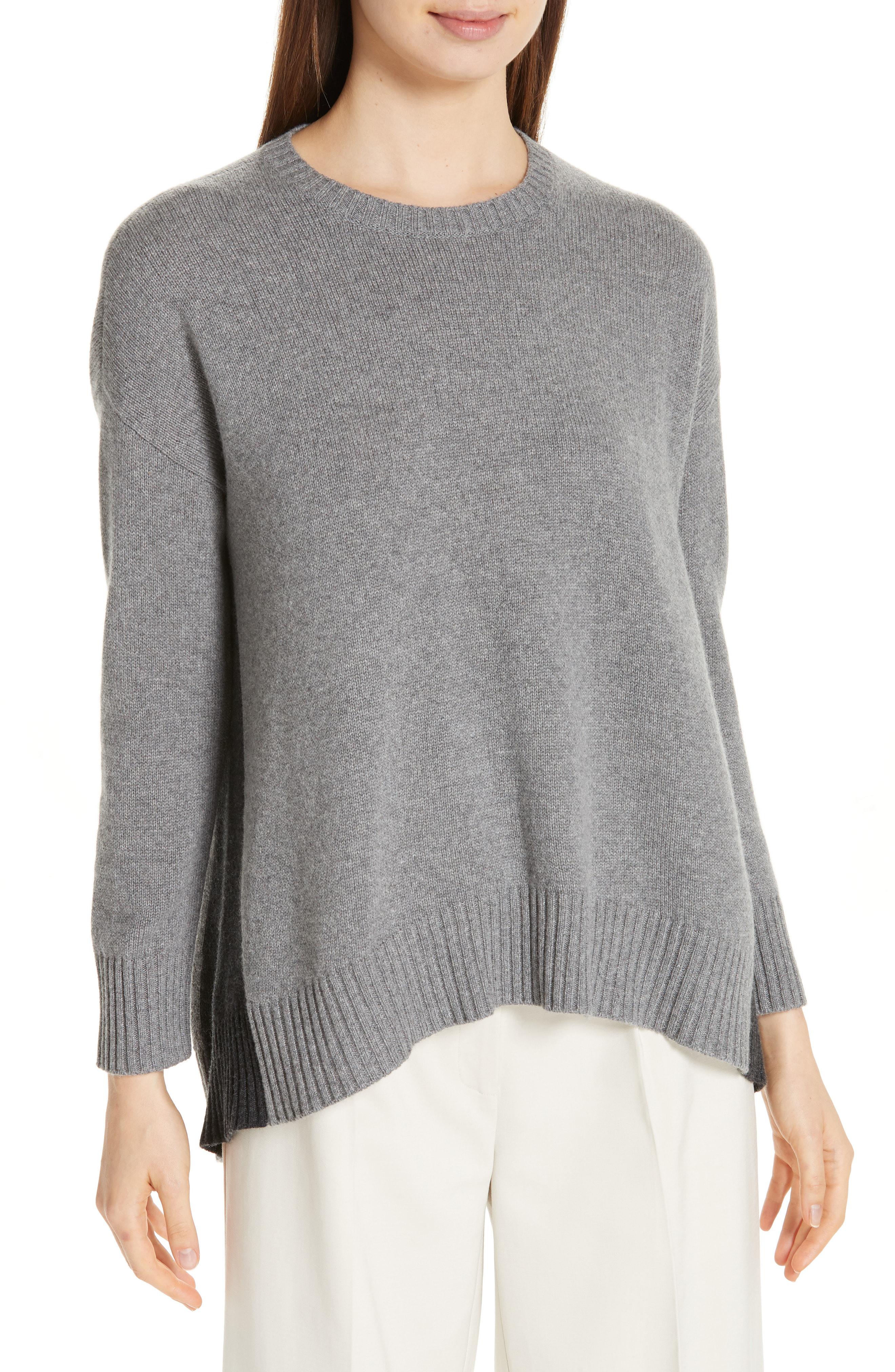 Eileen Fisher Oversize Cashmere & Wool Sweater in Gray - Lyst