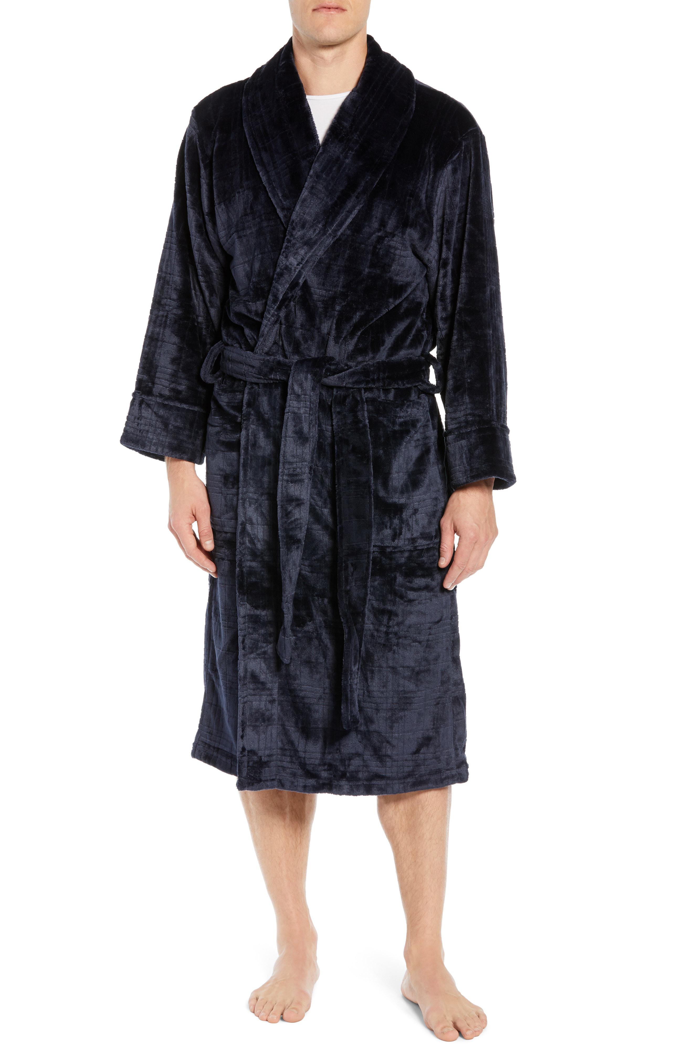 Lyst - Daniel Buchler Plaid Plush Jacquard Robe for Men