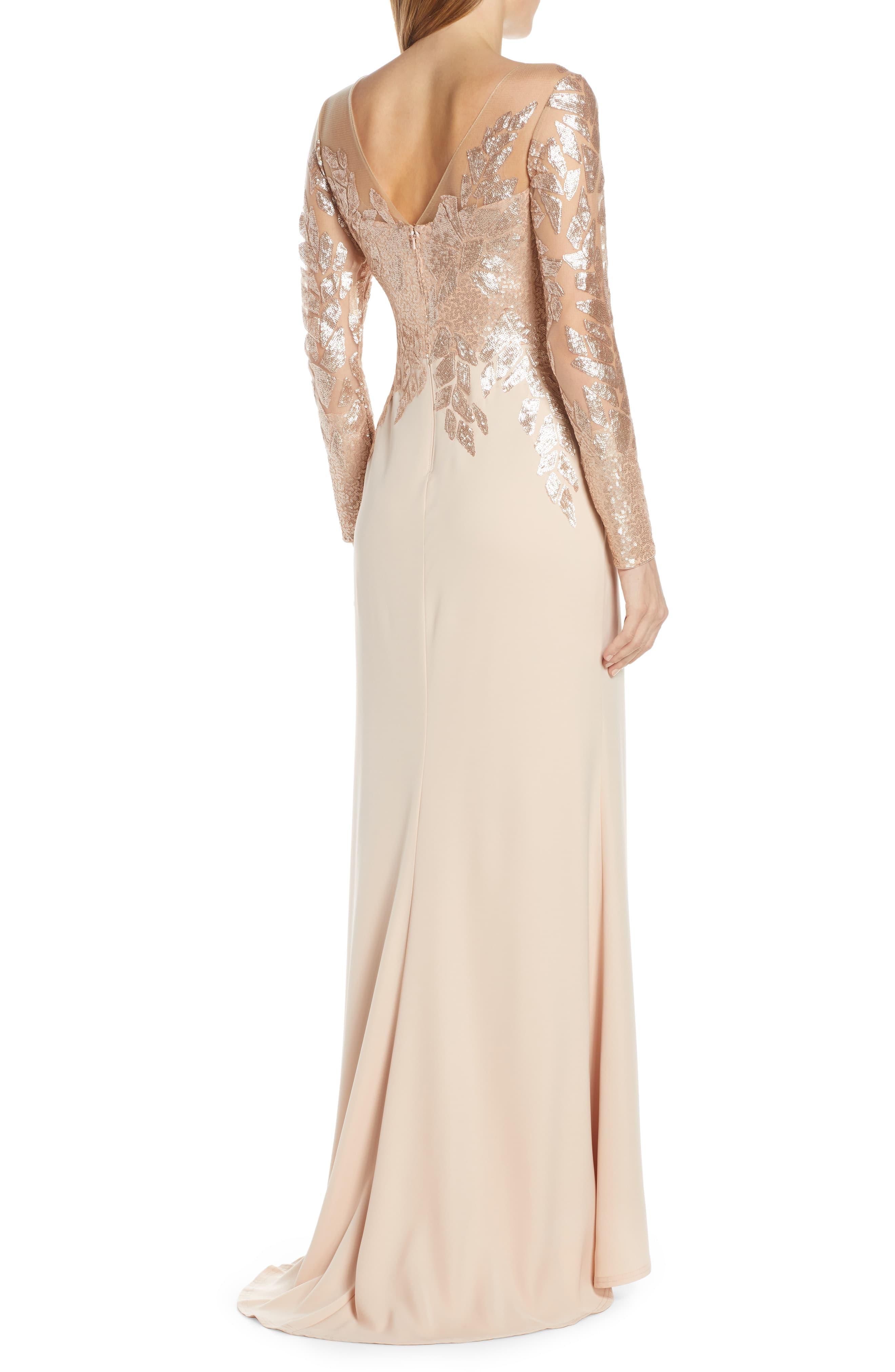 Tadashi Shoji Sequin Embellished Gown Lyst