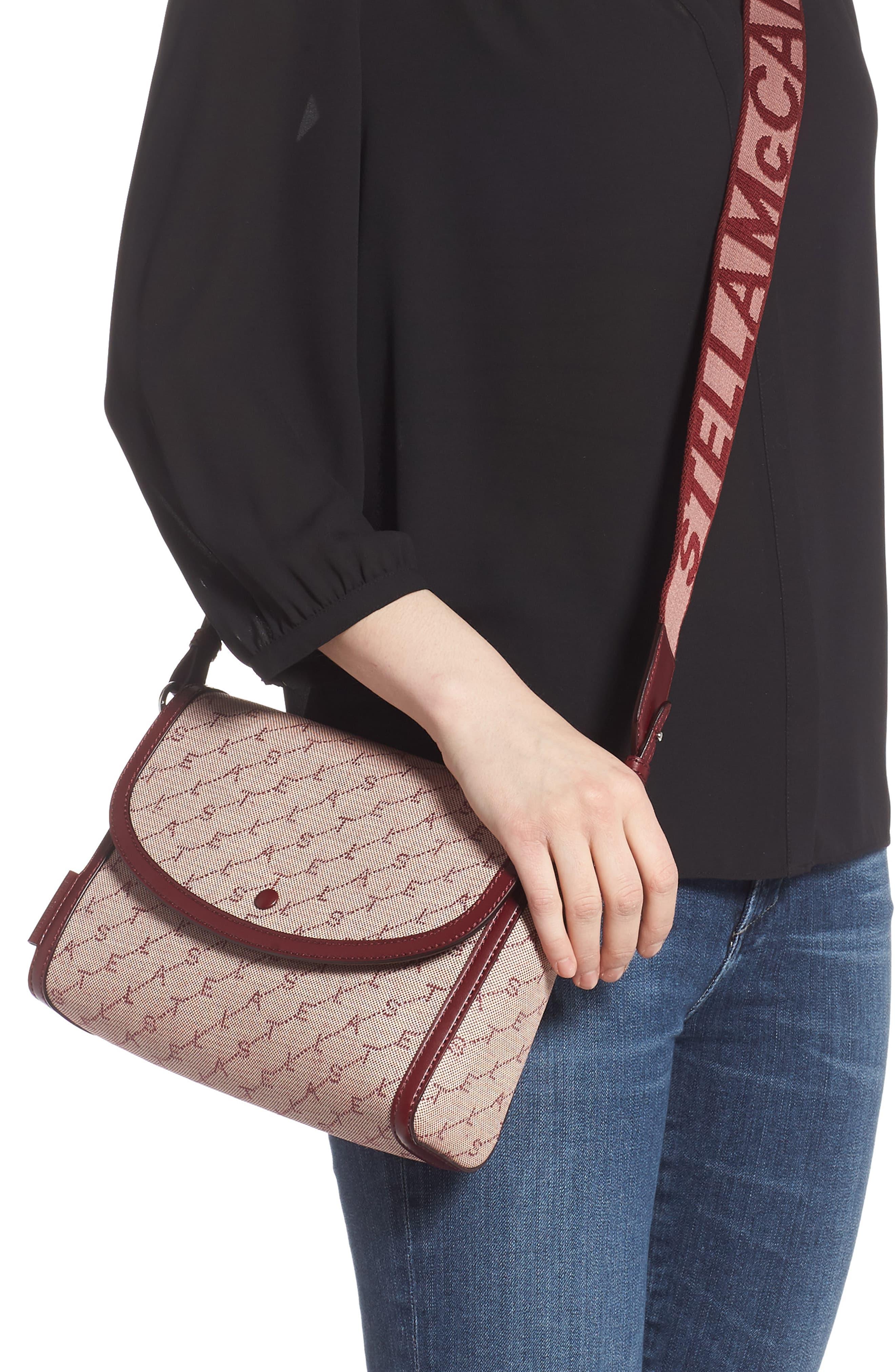 Stella McCartney Monogram Canvas Crossbody Bag - in Pink - Lyst