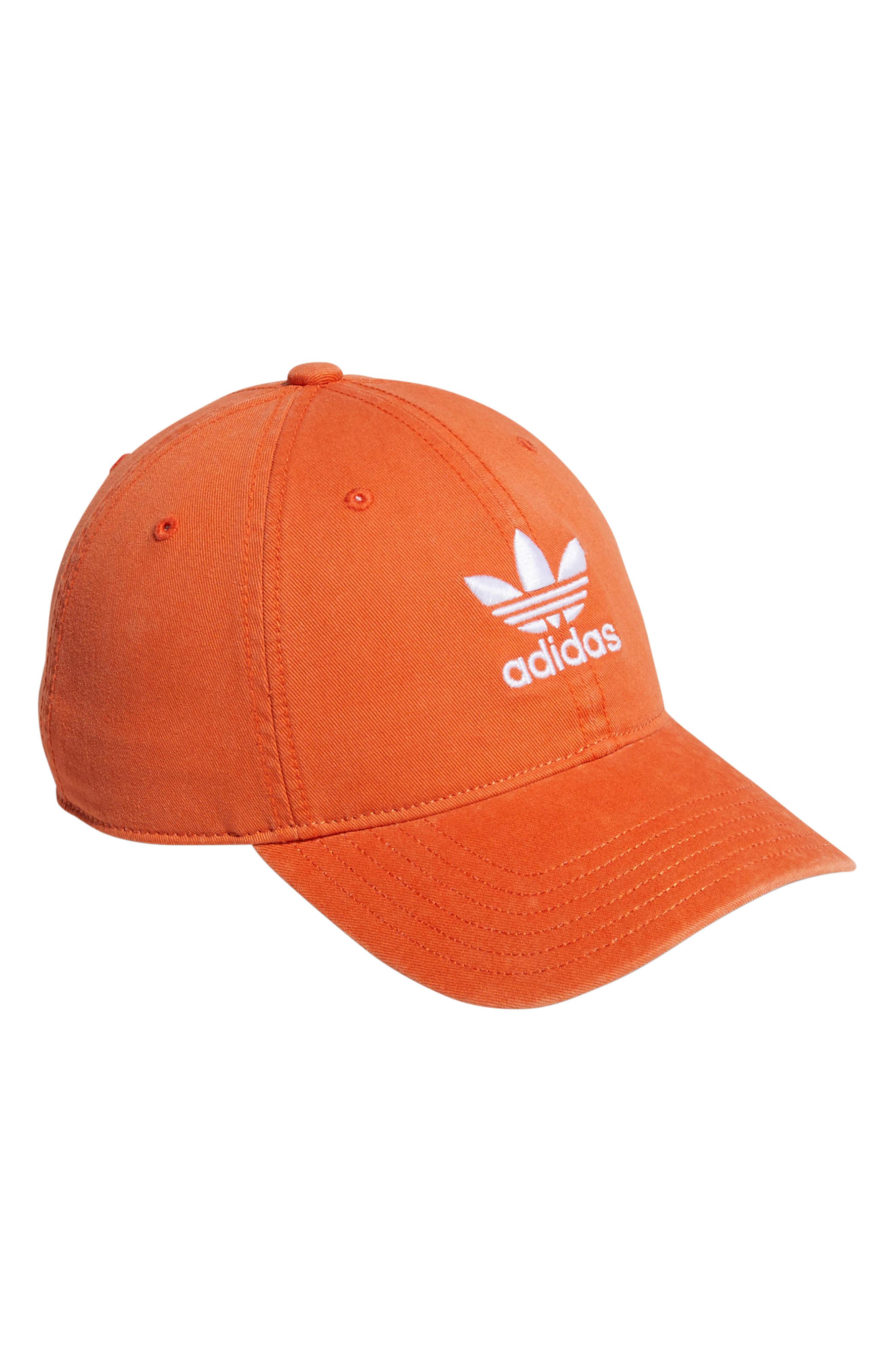 adidas Originals Relaxed Cotton Baseball Cap in Orange for Men - Lyst