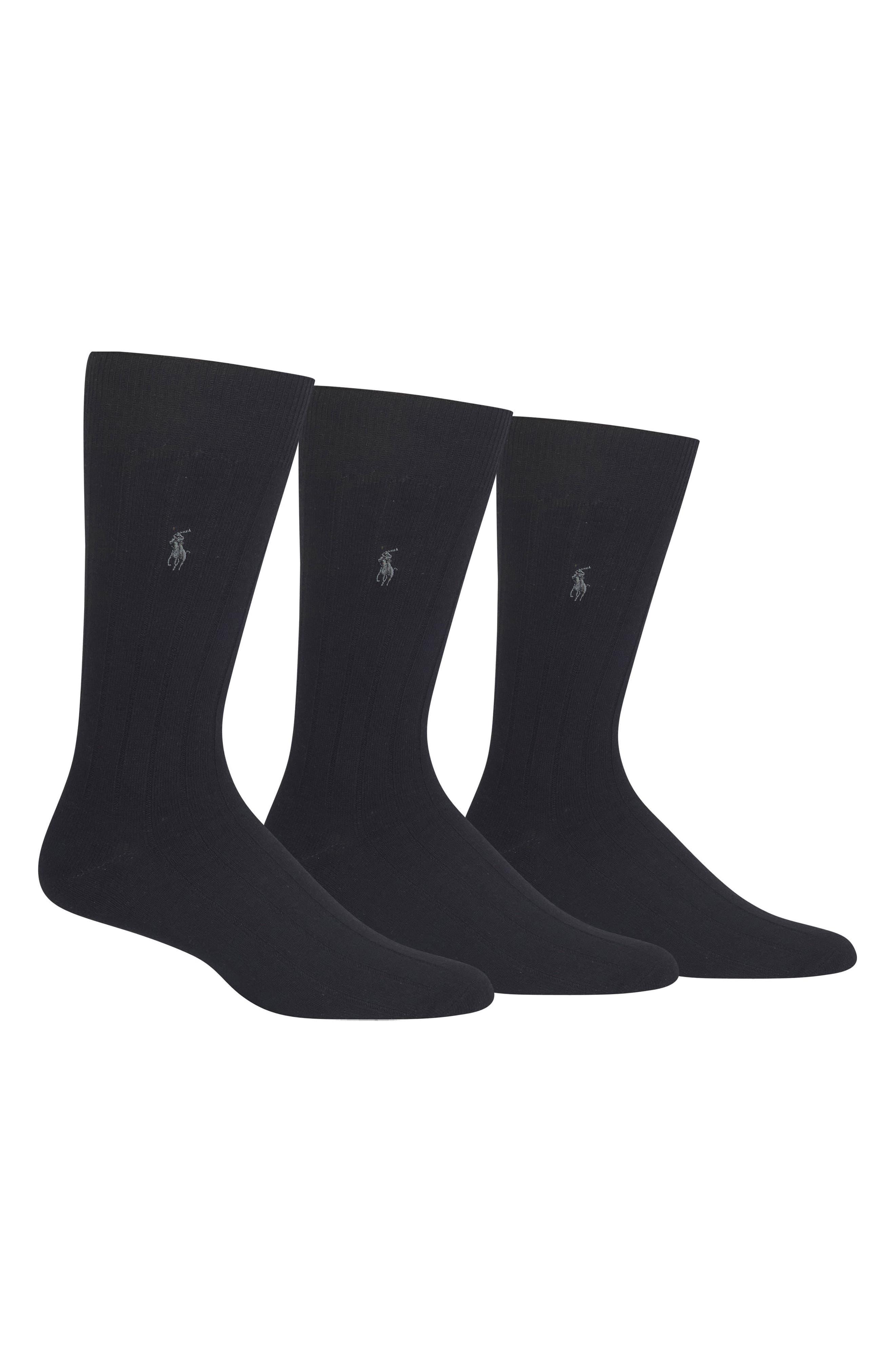 Polo Ralph Lauren 3pack Crew Socks, Black in Black for Men Lyst