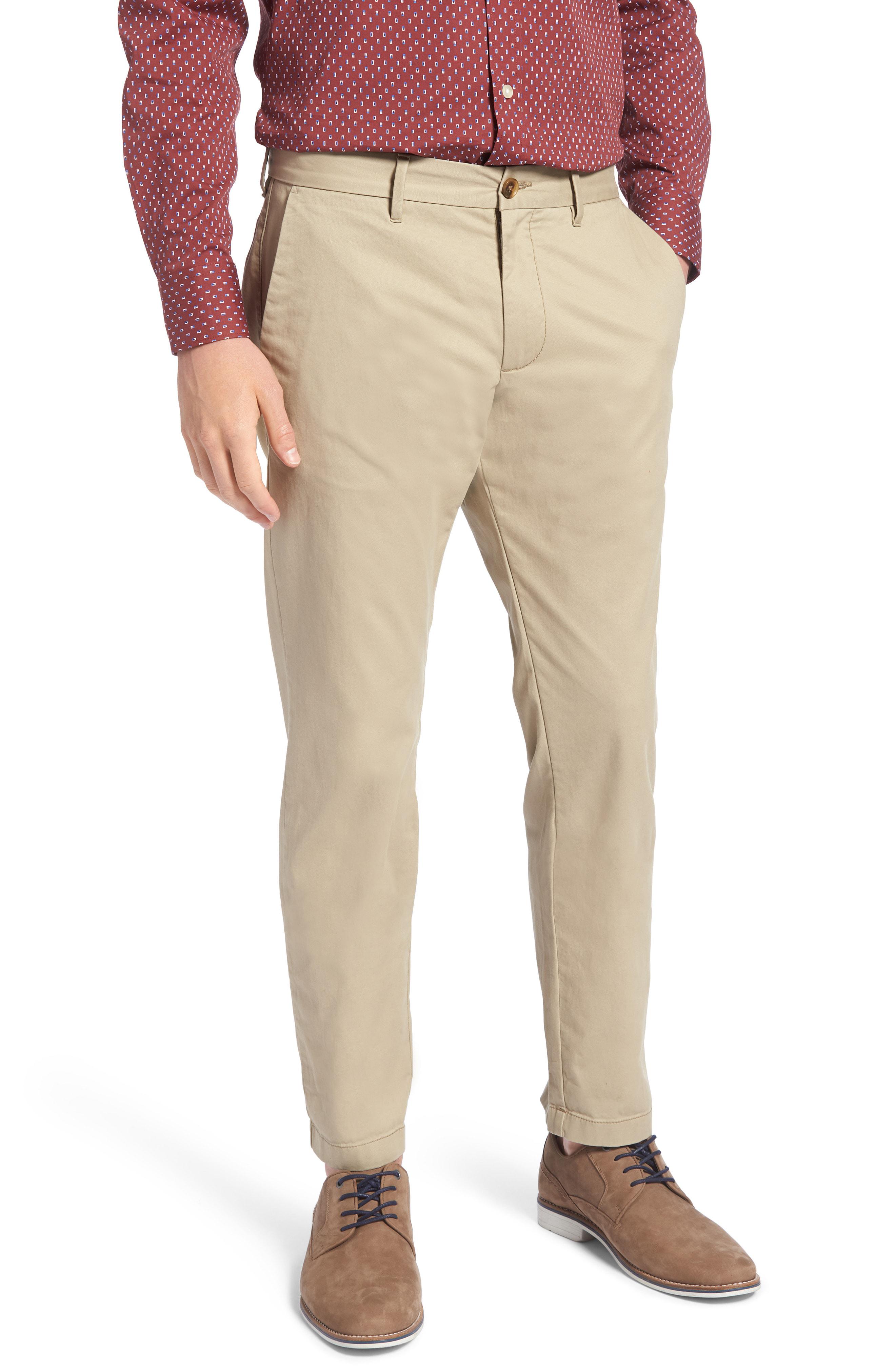 Lyst - Nordstrom 1901 Ballard Slim Fit Stretch Chino Pants in Natural ...