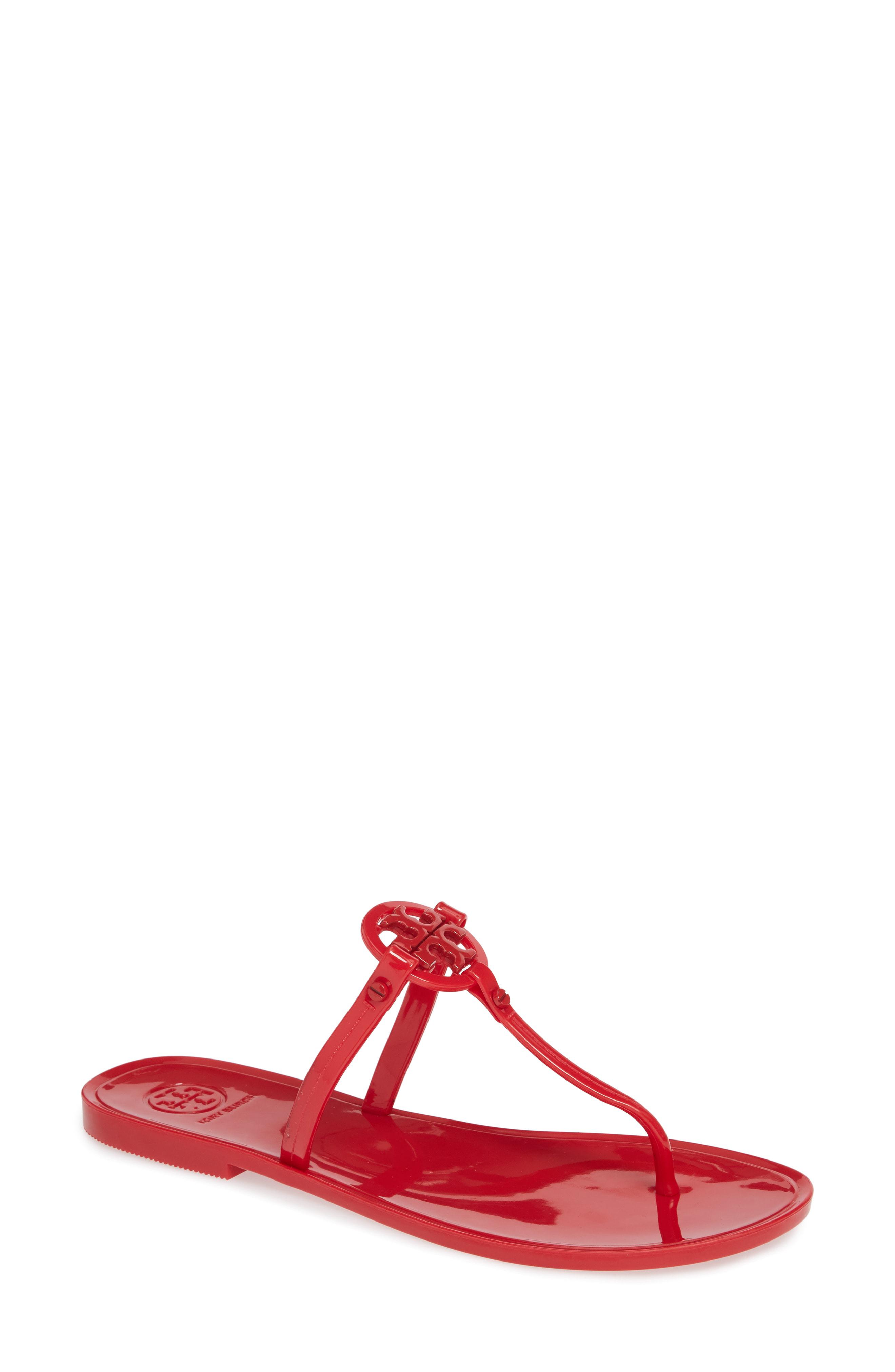 tory burch red mini miller sandals