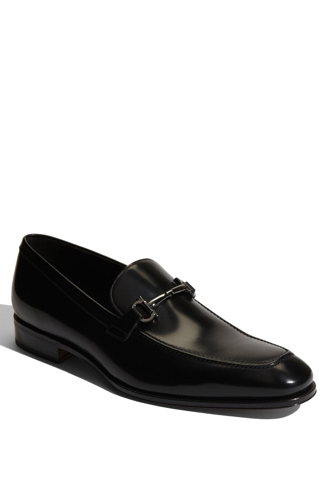 benford gancini bit leather loafers