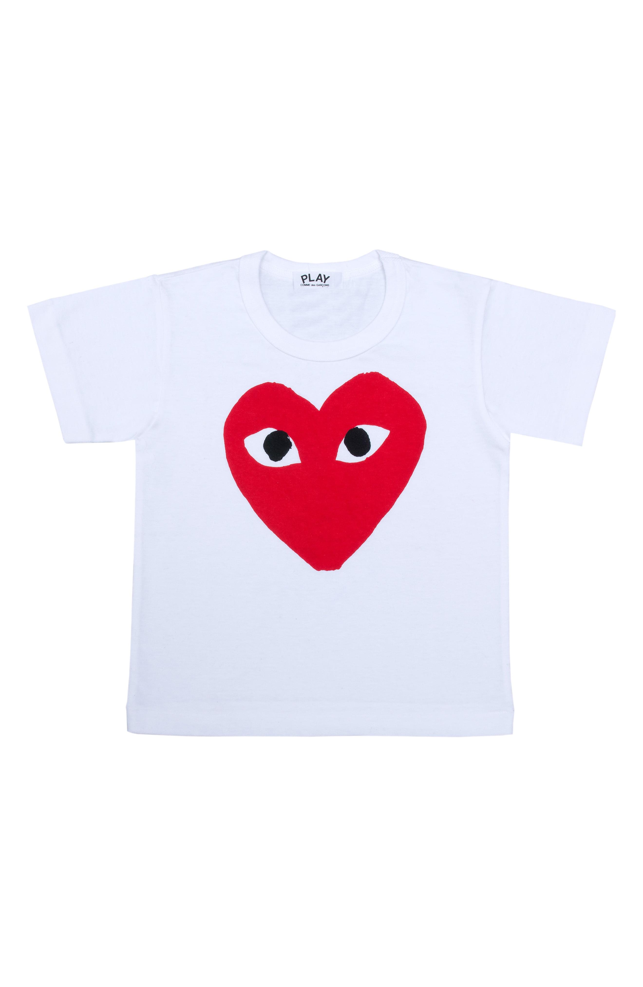 Lyst - Comme des GarÃ§ons Play Heart Face Graphic T-shirt in White