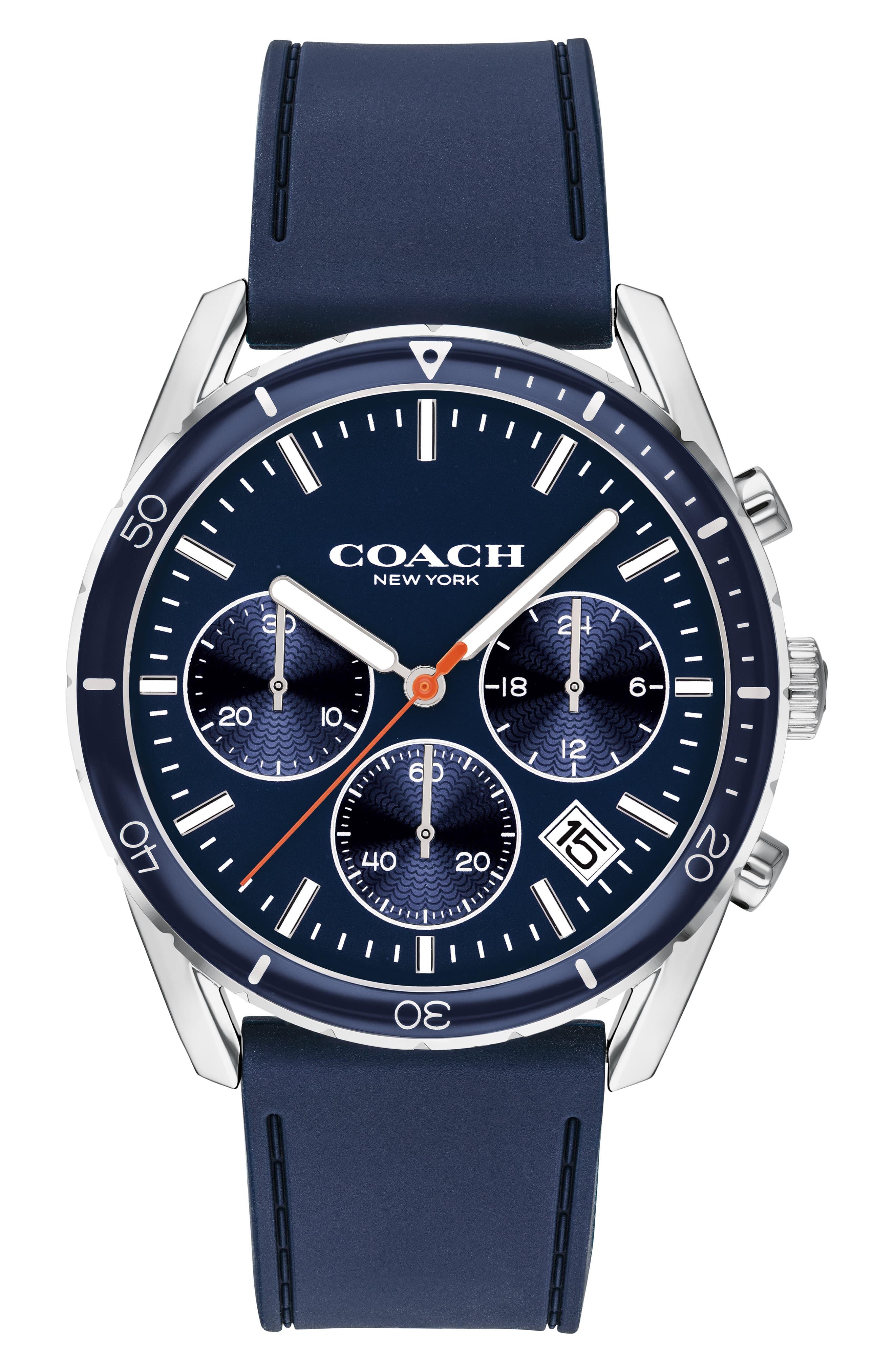 COACH The Thompson Blue Sport Watch in Blue for Men - Lyst