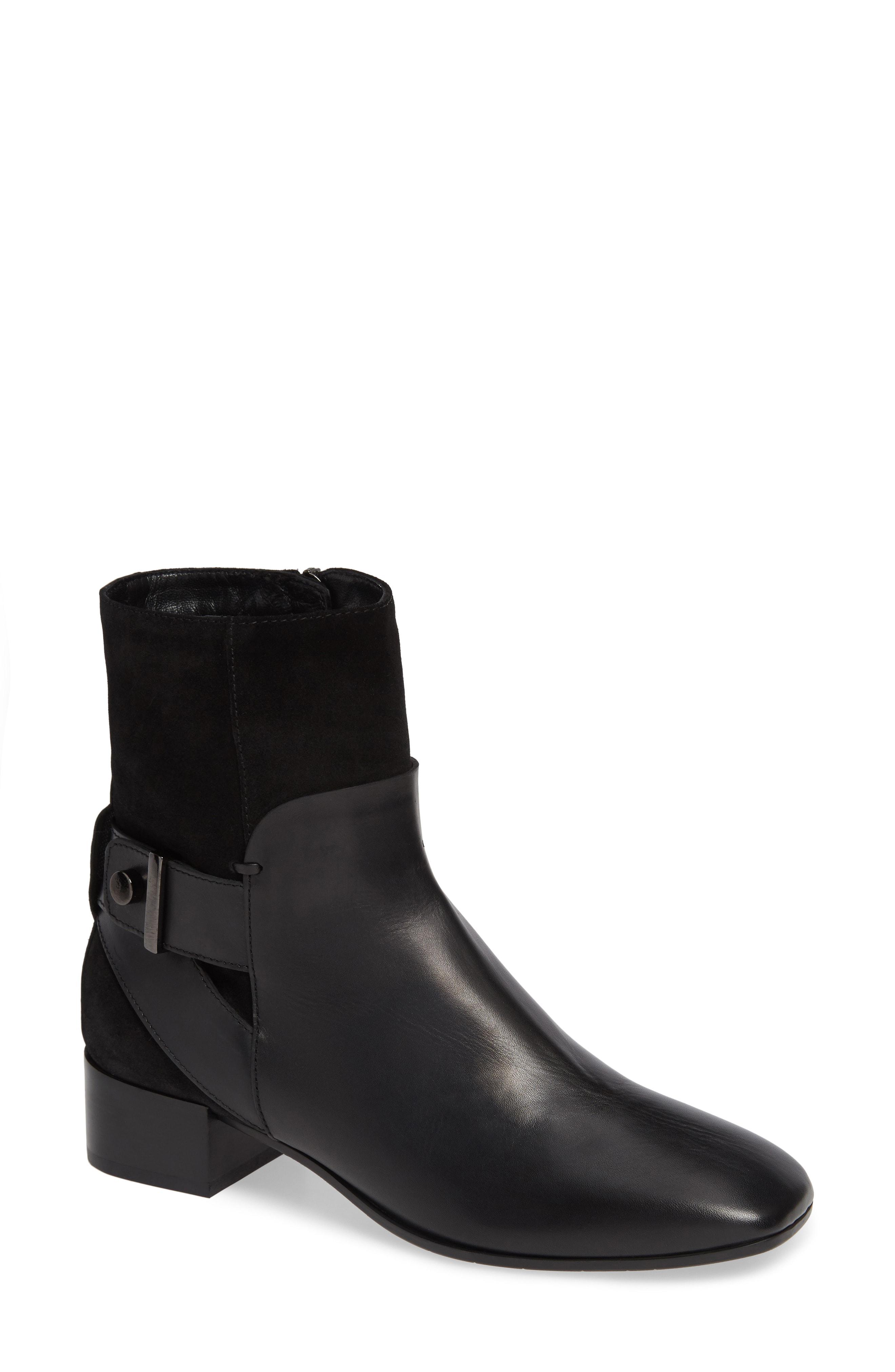Aquatalia Leather Lilly Water Resistant Boot in Black - Lyst